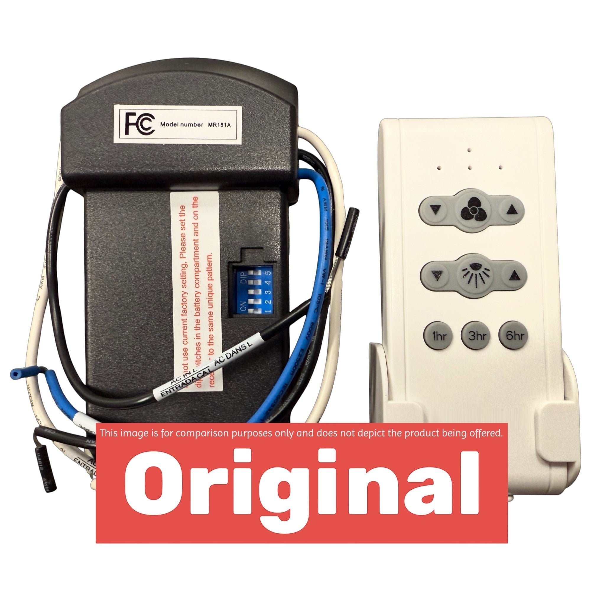 Substitute for Fanimation Fans KUJCE10611 3-Speed Ceiling Fan Remote Control KUJCE10611 [63T-AC83T-KIT]