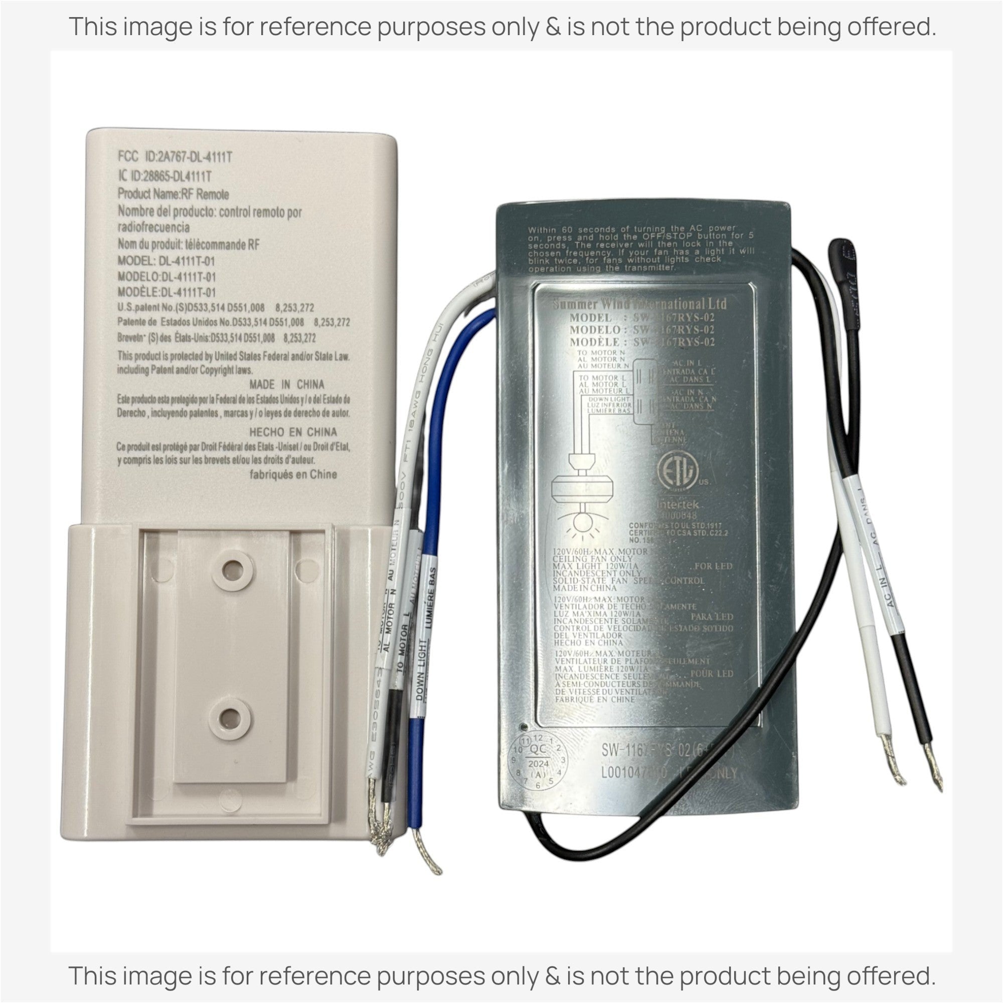 Anderic Substitute Kit for Minka-Aire AireControl 3 Speed Universal 256 Bit Handheld Ceiling Fan Remote Control Kit RCS223L [63T-AC83T-KIT]
