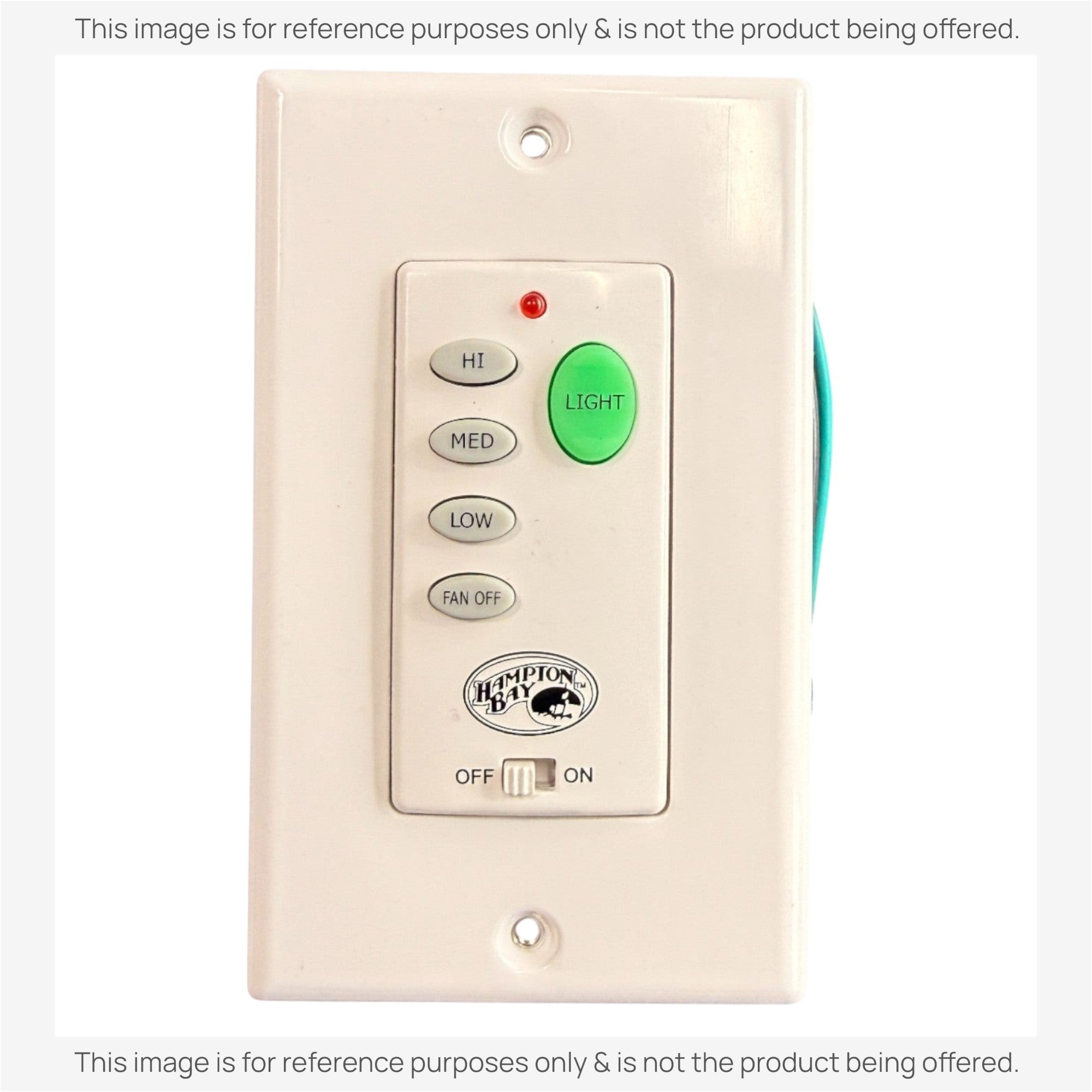 Substitute for Hampton Bay Universal 3-Speed Wall Plate Remote control Ceiling fan Kit UC9050H / UC7067RYAI / 1000408143 [UC9051T-WIRED/UC7067FMRX]