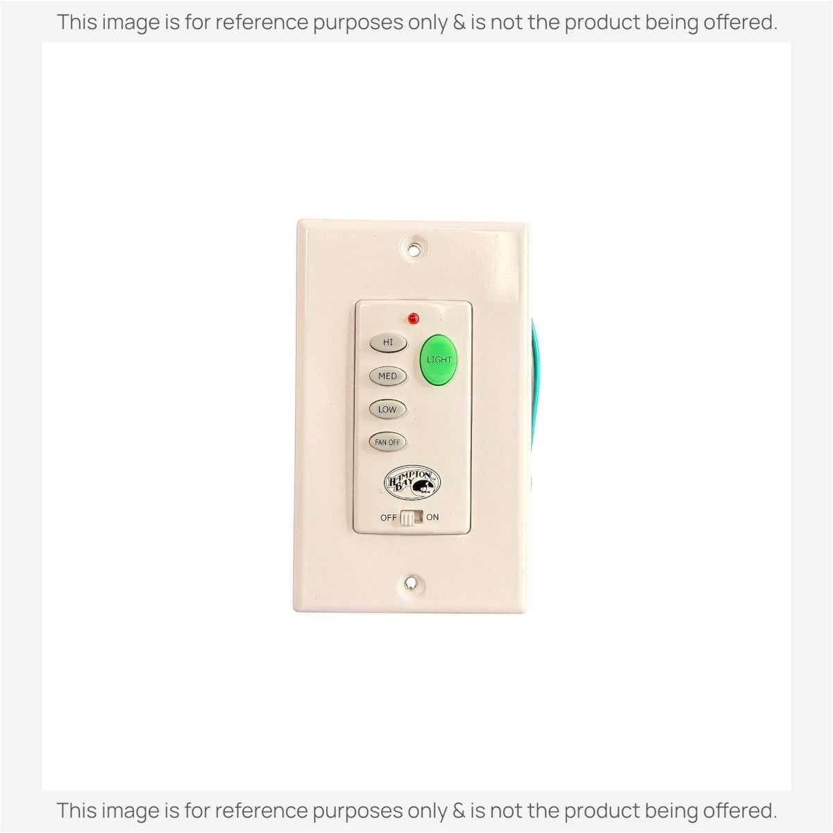 Anderic Substitute for Hampton Bay UC9050H Wired Ceiling Fan Wall Plate Remote Control CHQ9050H, UC9050H [CHQ9051T Wireless]