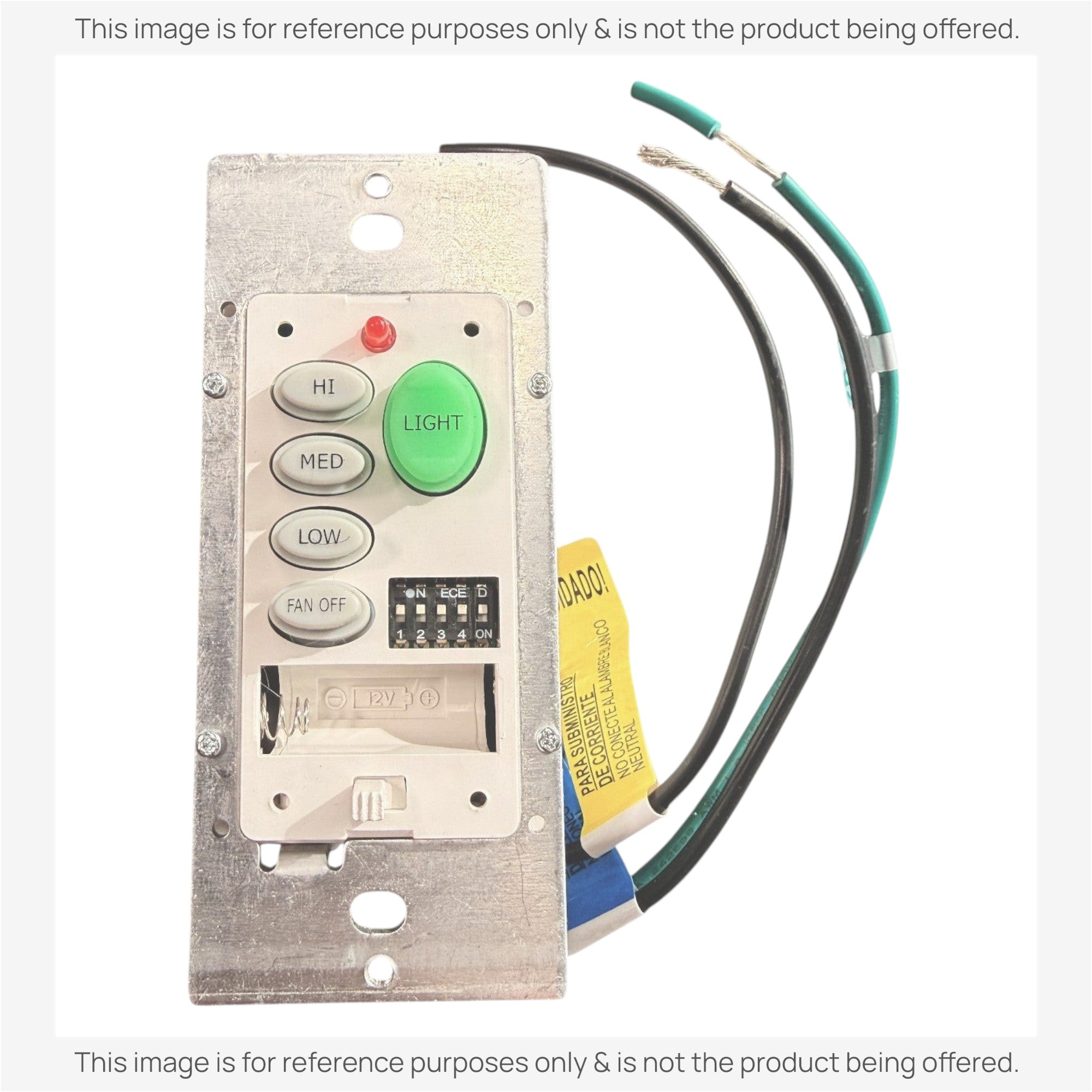 Substitute for Hampton Bay Universal 3-Speed Wall Plate Remote control Ceiling fan Kit UC9050H / UC7067RYAI / 1000408143 [UC9051T-WIRED/UC7067FMRX]