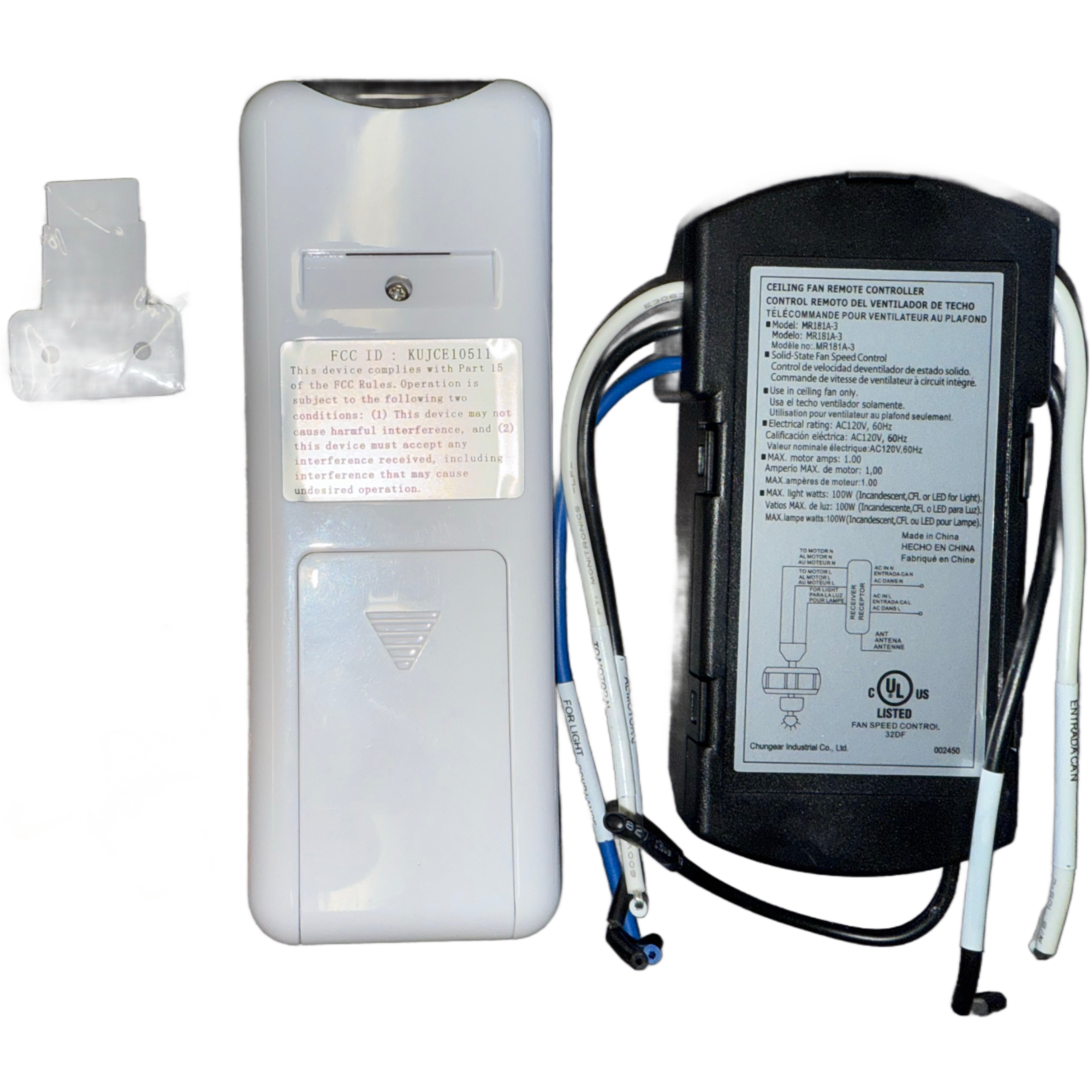 Design House KUJCE10511 Ceiling Fan Remote Control Kit - 154286