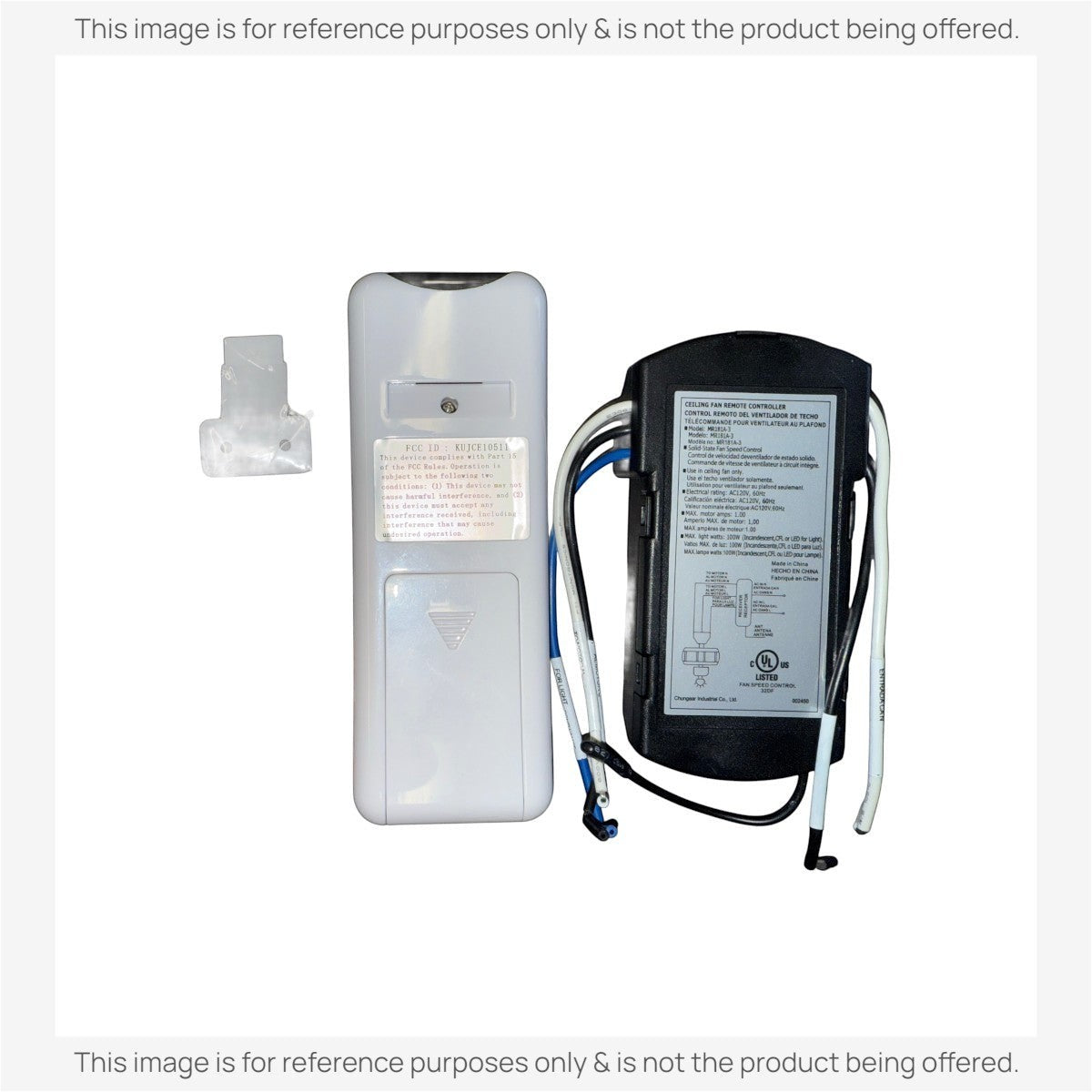 Anderic Substitute Kit for Design House KUJCE10511 Ceiling Fan Remote Control Kit - 154286 [63T-AC83T-KIT]