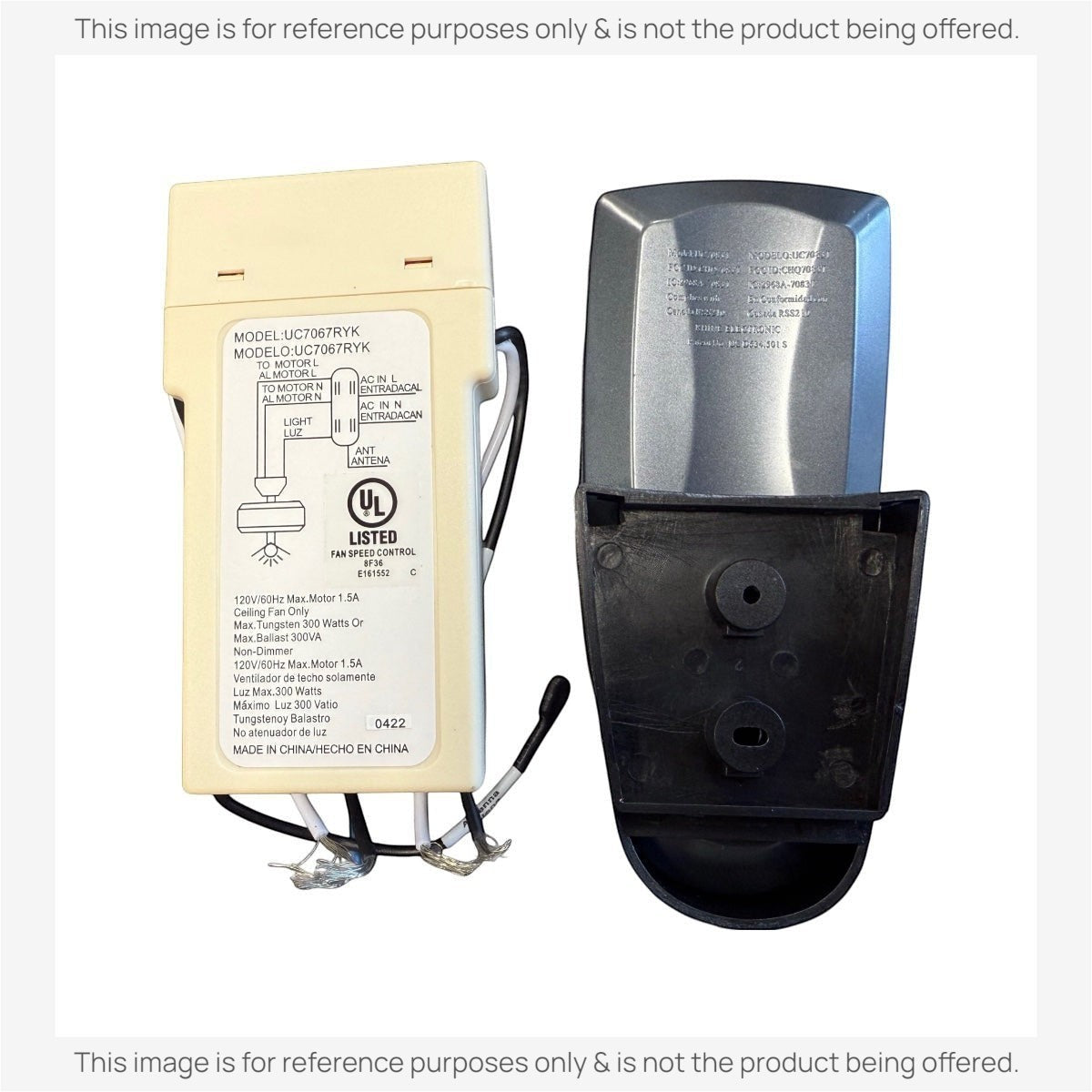 Anderic Substitute Kit for Home Decorators Collection Royal Breeze 60 in. Remote w/Receiver Kit [63T-AC83T-KIT]