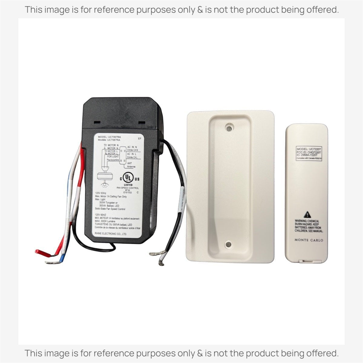 Anderic Substitute Kit for Generation Lighting / Monte Carlo NEO Transmitter/Receiver Remote Control - MCRC1 [63T-AC83T-KIT]