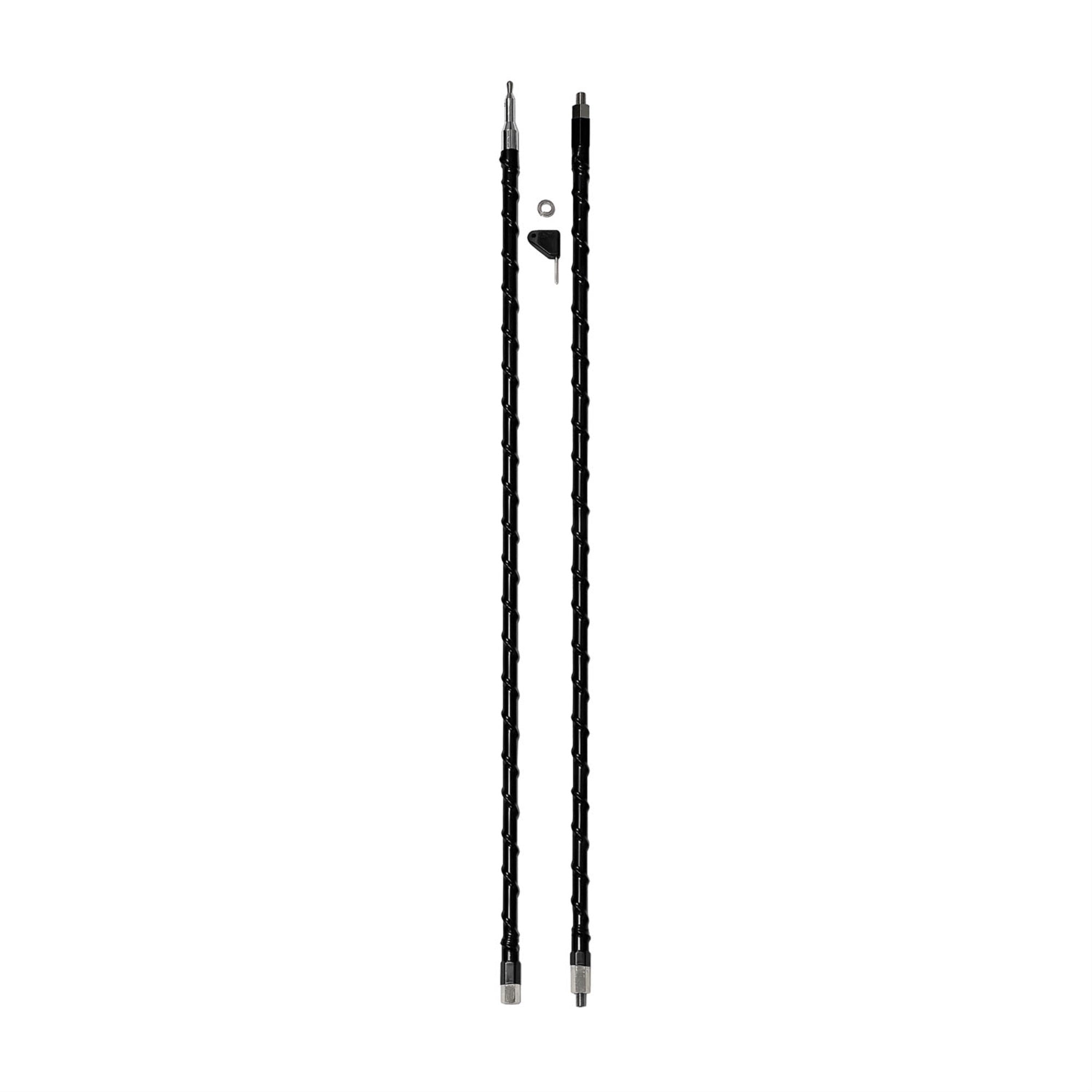Procomm   Ja84  2 Piece 7 Feet Tall 1/4 Wave Black Fiberglass Cb Antenna With Tie Down