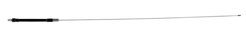 PROCOMM  48 inch TALL HALF BREED BLACK BASE LOAD CB ANTENNA WITH STAINLESS STEEL WHIP