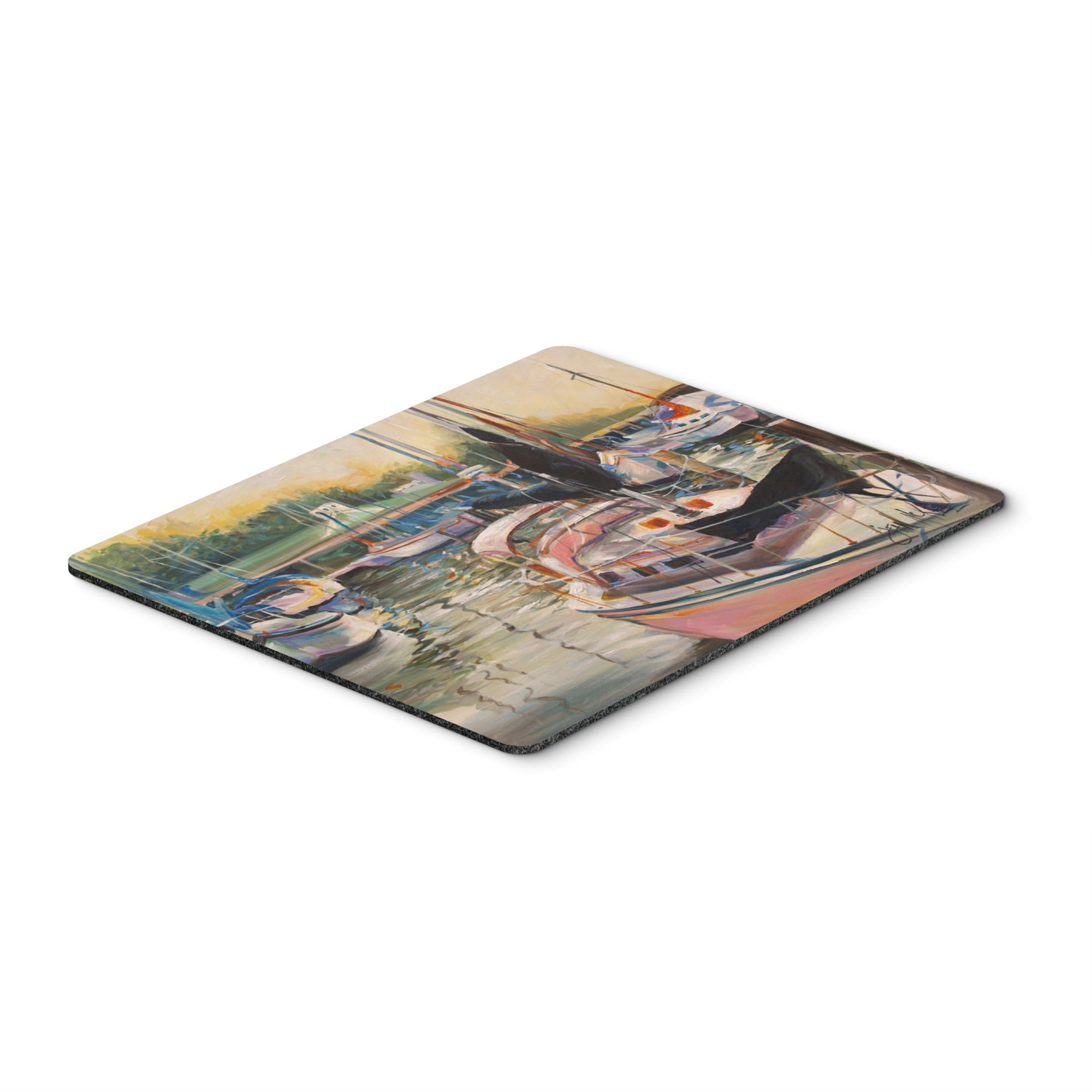 Carolines Treasures Black Sails Sailboat Mouse Pad/Hot Pad/Trivet (JMK1032MP)