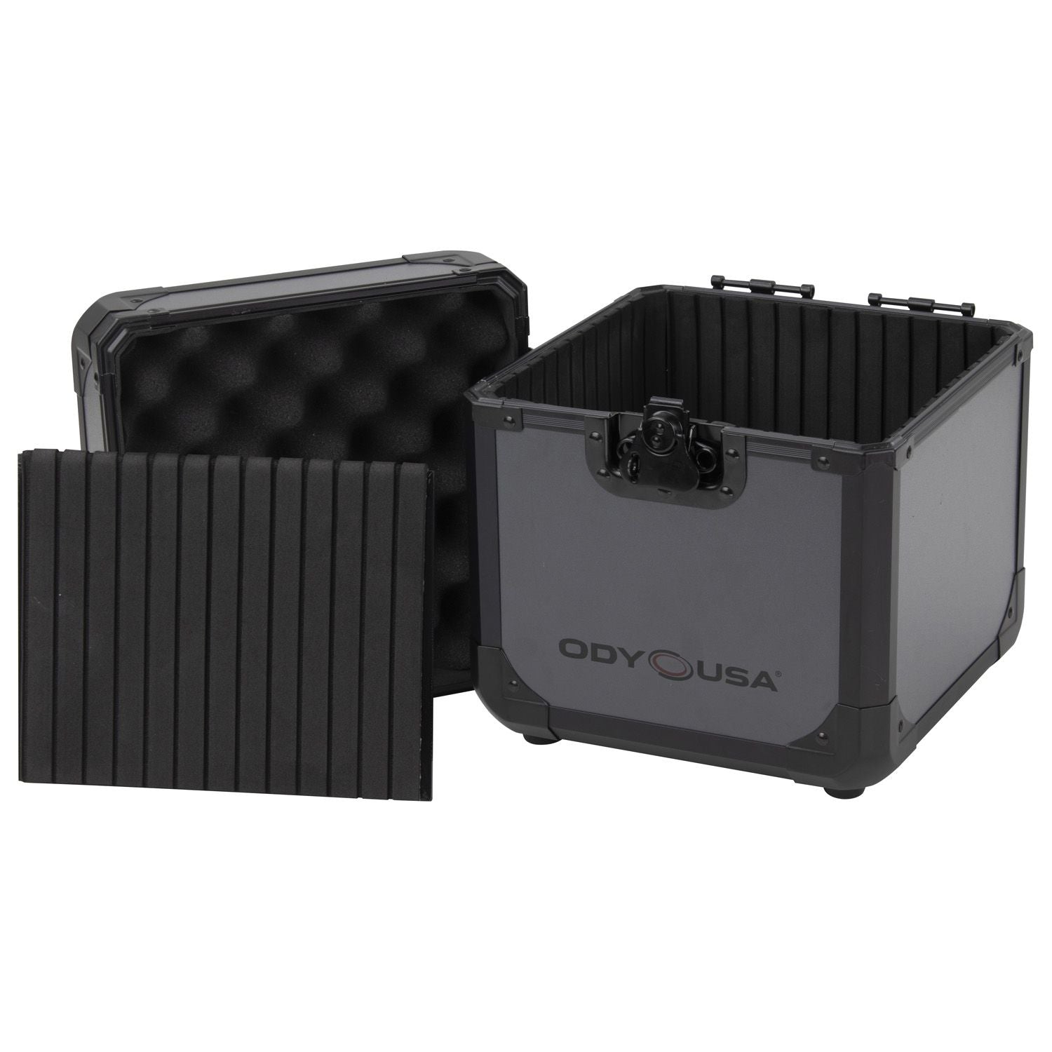 BLACK GRAY KROM RECORD / UTILITY CASE FOR 60 7 inch VINYL RECORDS