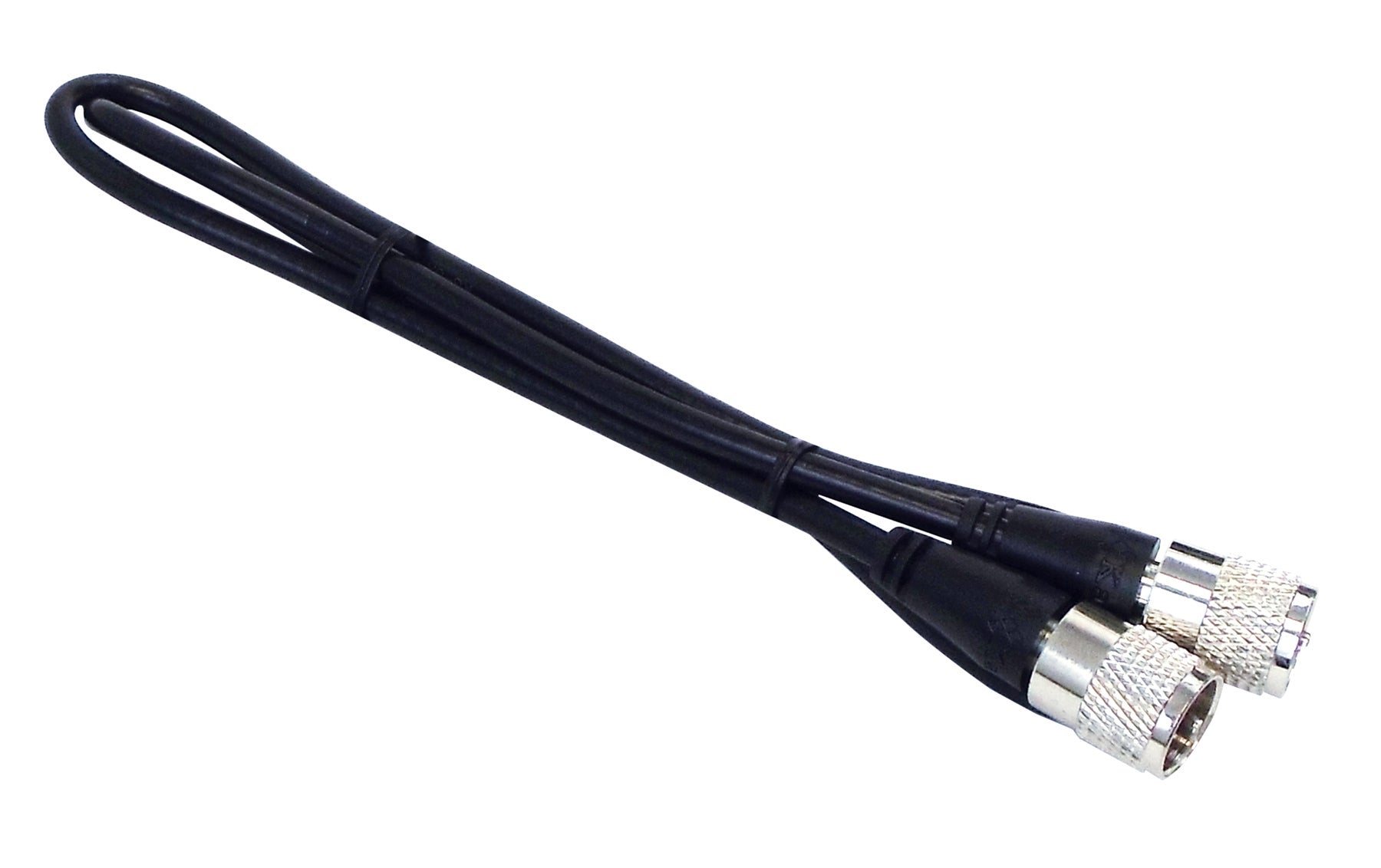 KALIBUR 3 FOOT BLACK RG8X COAX CABLE ASSEMBLY WITH MOLDED PL259 CONNECTORS ON EACH END