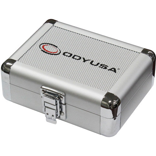 KROM COMPACT UTILITY ACCESSORY CASE IN SILVER DIAMOND WITH CUSTOMIZABLE INTERIOR DICED FOAM  FITS UP TO TWO PORTABLE DJ FADERS 