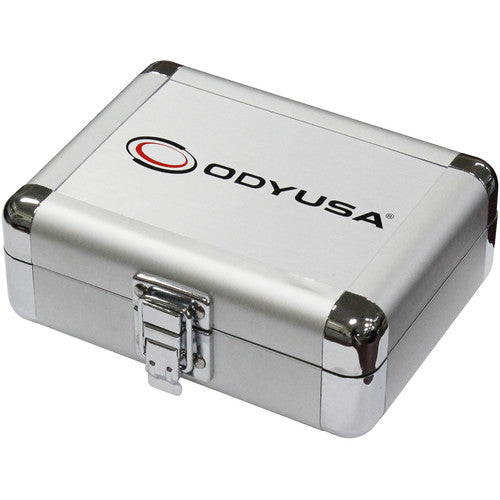KROM COMPACT UTILITY ACCESSORY CASE IN SILVER WITH CUSTOMIZABLE INTERIOR DICED FOAM  FITS UP TO TWO PORTABLE DJ FADERS  5 inch X 3