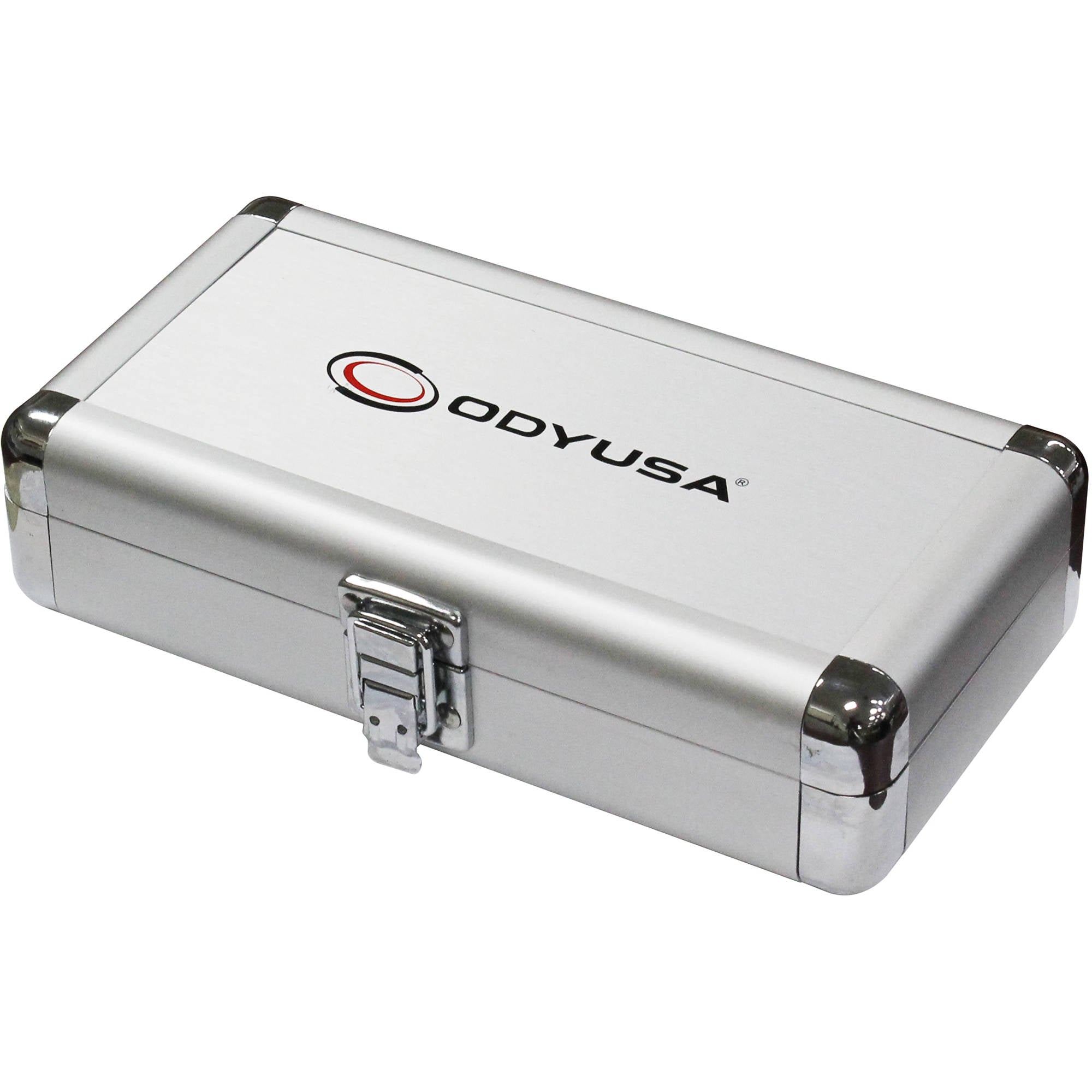 KROM COMPACT UTILITY ACCESSORY CASE IN SILVER WITH CUSTOMIZABLE DICED FOAM INTERIOR  FITS UP TO FOUR PORTABLE DJ FADERS  7.75 inch