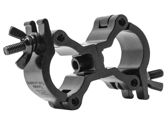 ALUMINUM EXTRA SMALL SWIVEL DUAL MINI CLAMP IN BLACK