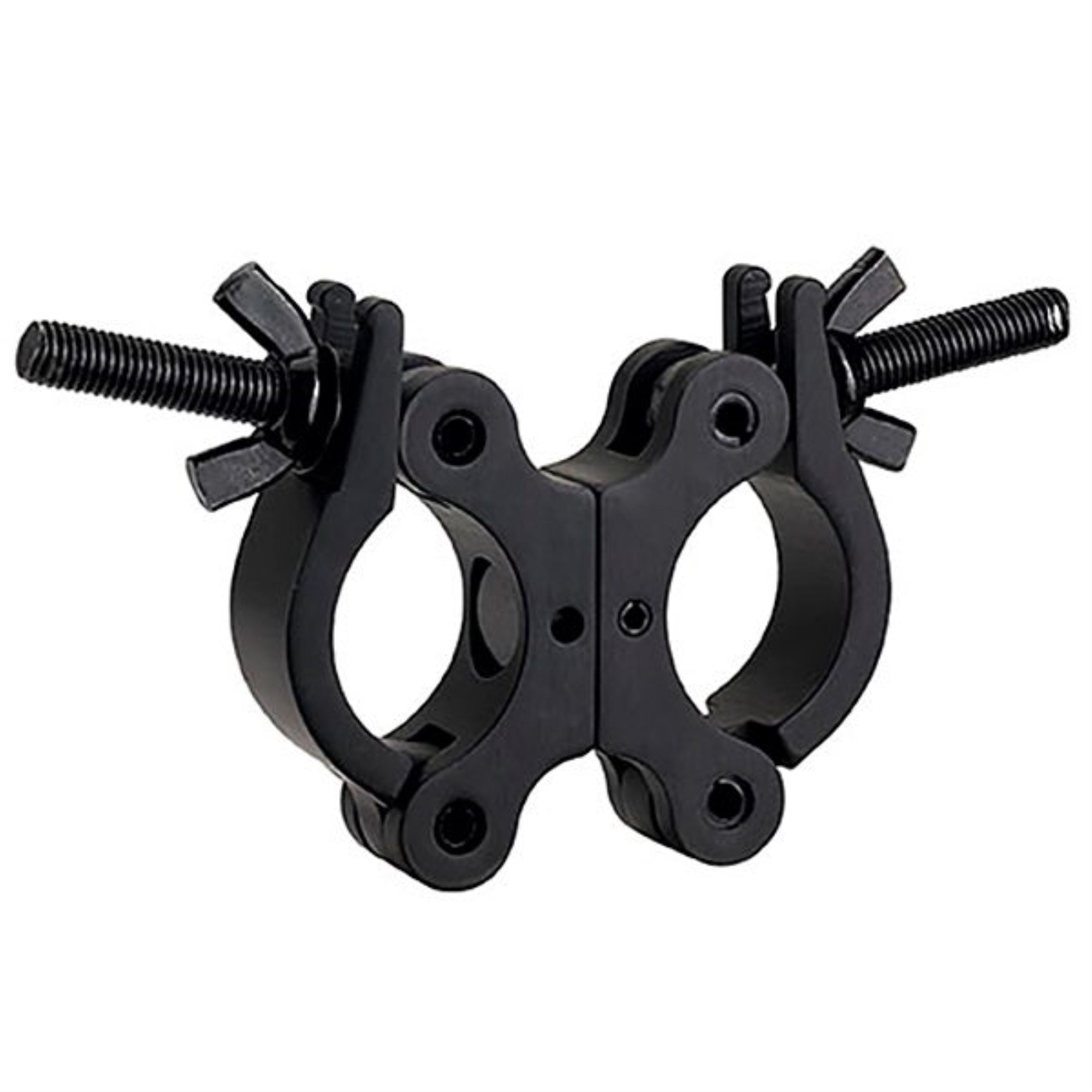 ALUMINUM PRO NARROW SWIVEL DUAL PRO CLAMP IN BLACK
