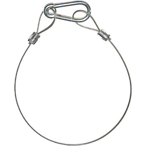 SAFETY CABLE, 20 inch LONG WITH STANDARD SIZE SPRING HOOK