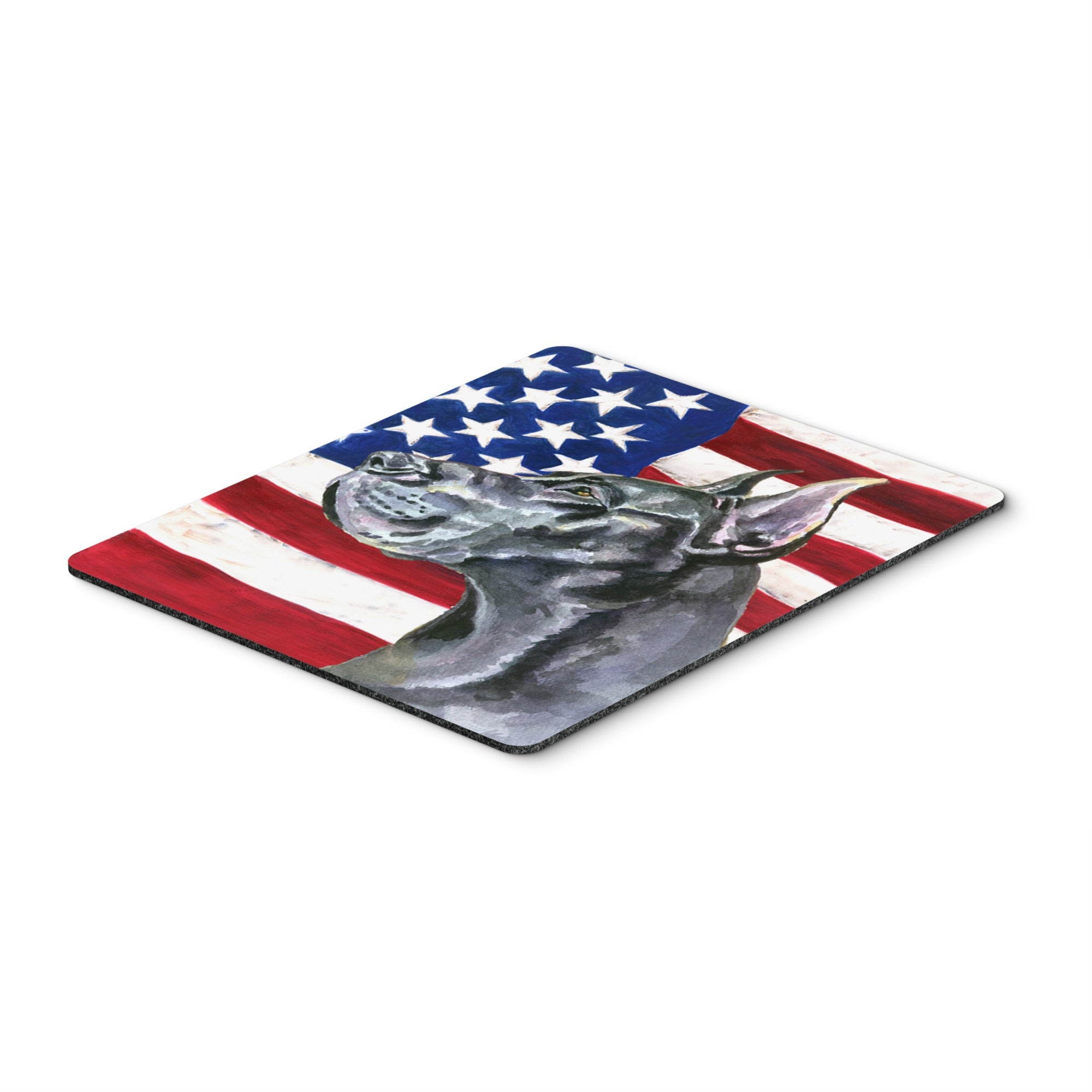 Carolines Treasures Black Great Dane USA Patriotic American Flag Mouse Pad/Hot Pad/Trivet (LH9543MP)