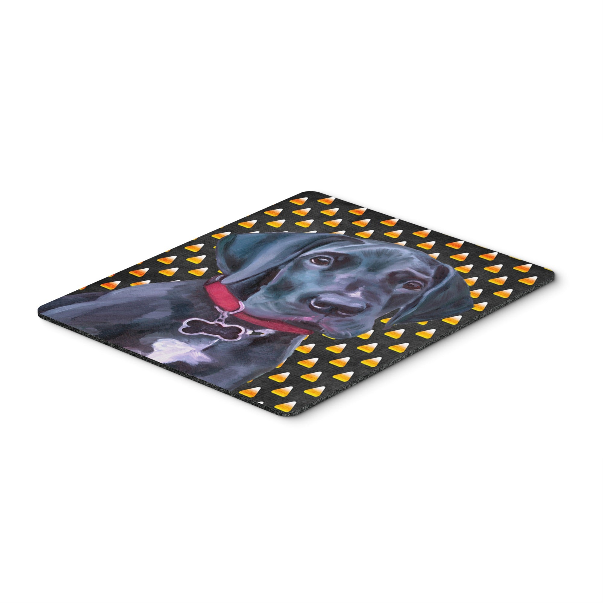 Carolines Treasures Black Great Dane Puppy Candy Corn Halloween Mouse Pad/Hot Pad/Trivet (LH9551MP)