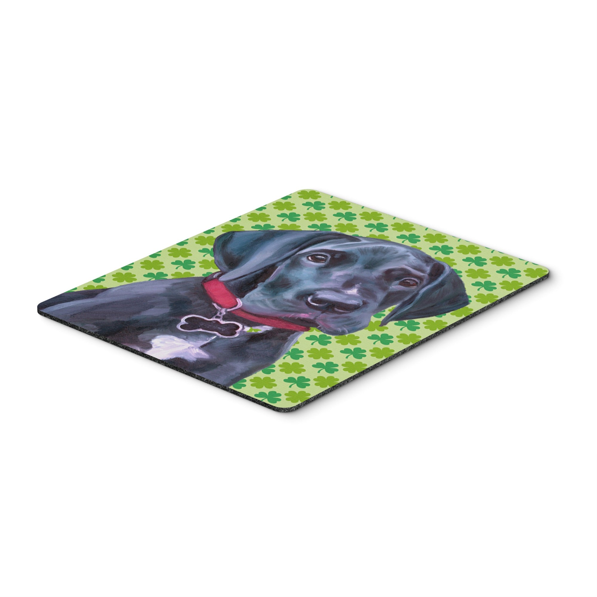 Carolines Treasures Black Great Dane Puppy St. Patricks Day Shamrock Mouse Pad/Hot Pad/Trivet (LH9572MP)