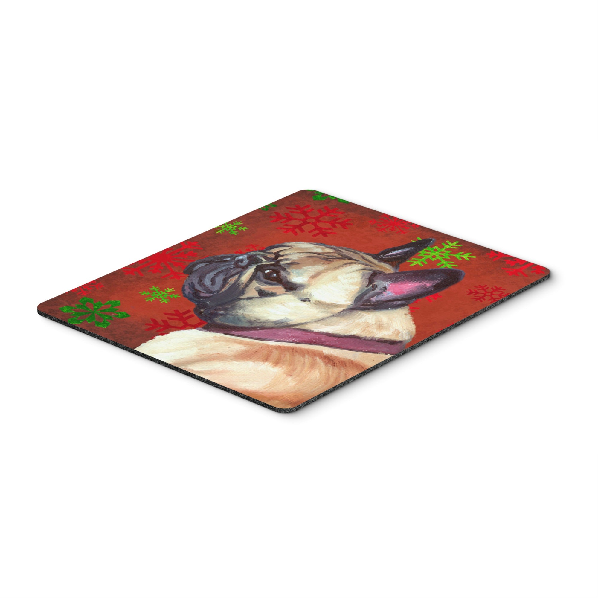 Carolines Treasures French Bulldog Frenchie Red Snowflakes Holiday Christmas Mouse Pad/Trivet (LH9580MP)