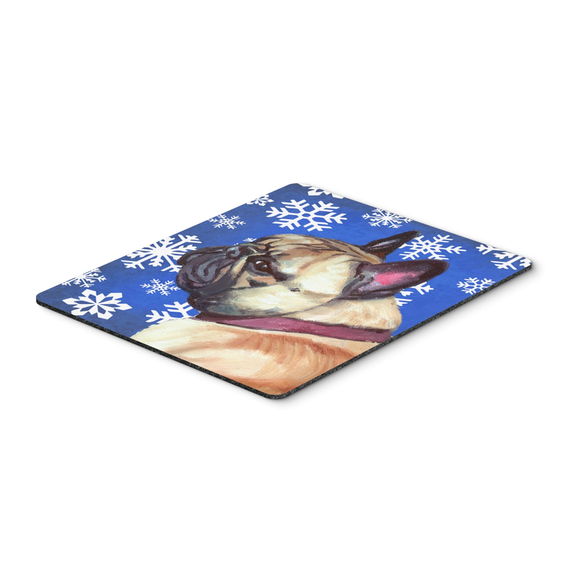 Carolines Treasures French Bulldog Frenchie Winter Snowflakes Holiday Mouse Pad/Hot Pad/Trivet (LH9587MP)