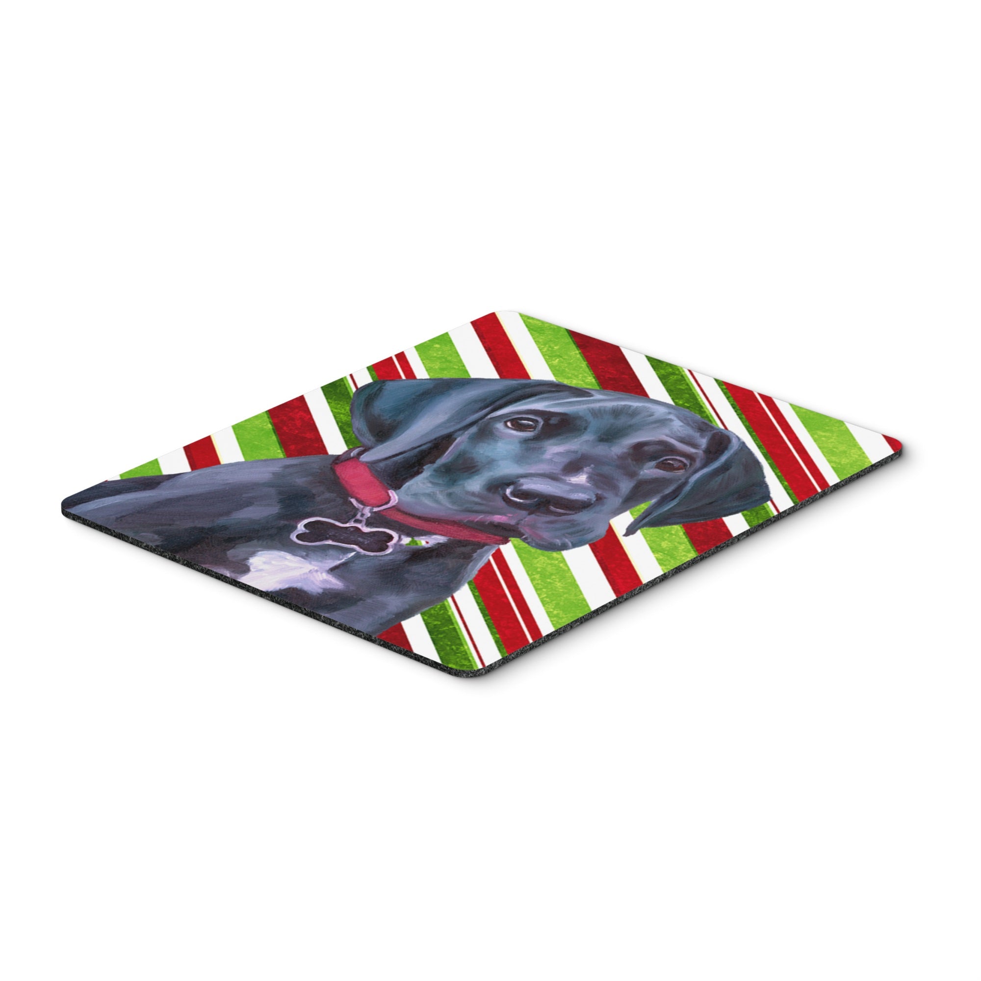  inchCarolines Treasures Black Great Dane Puppy Candy Cane Holiday Christmas Mouse Pad, Hot Pad/Trivet (LH9593MP) inch