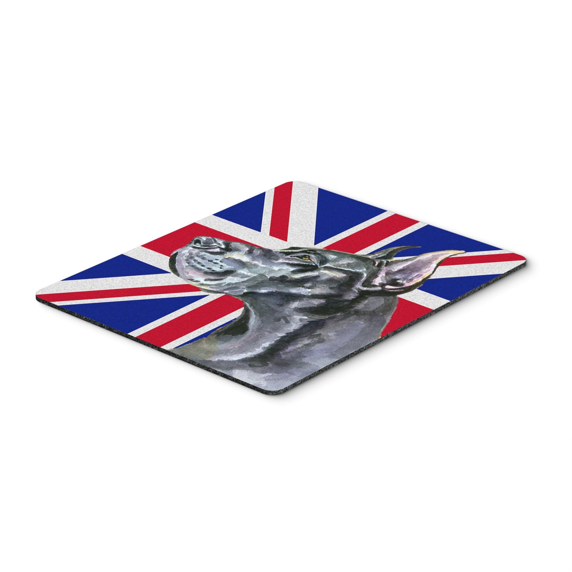 Carolines Treasures Black Great Dane with English Union Jack British Flag Mouse Pad/Trivet (LH9599MP)