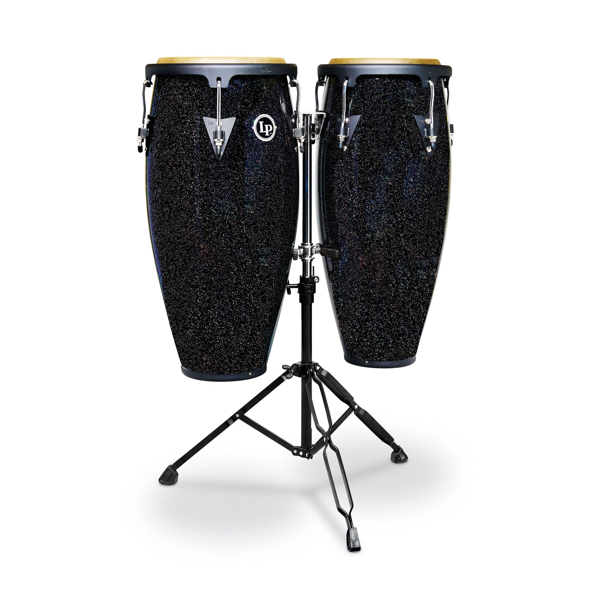 LP Aspire 10inch and 11inch Santana Black Magic Conga Set with Double Stand