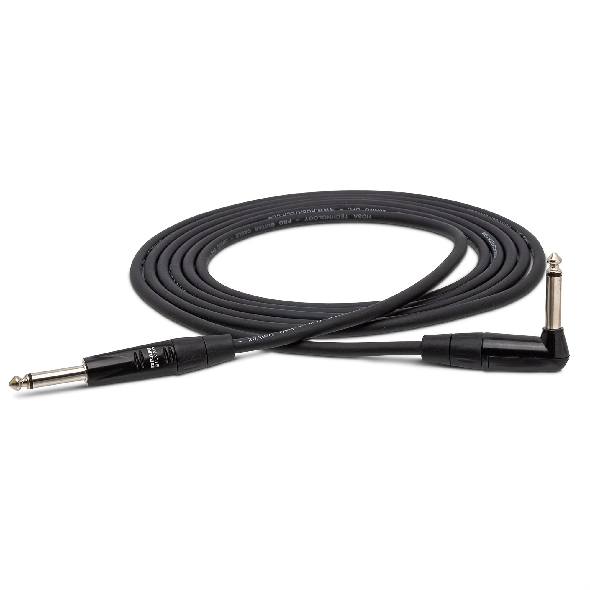 Hosa HGTR-015R REAN Straight to Right Angle Pro Guitar Cable, 15 Feet
