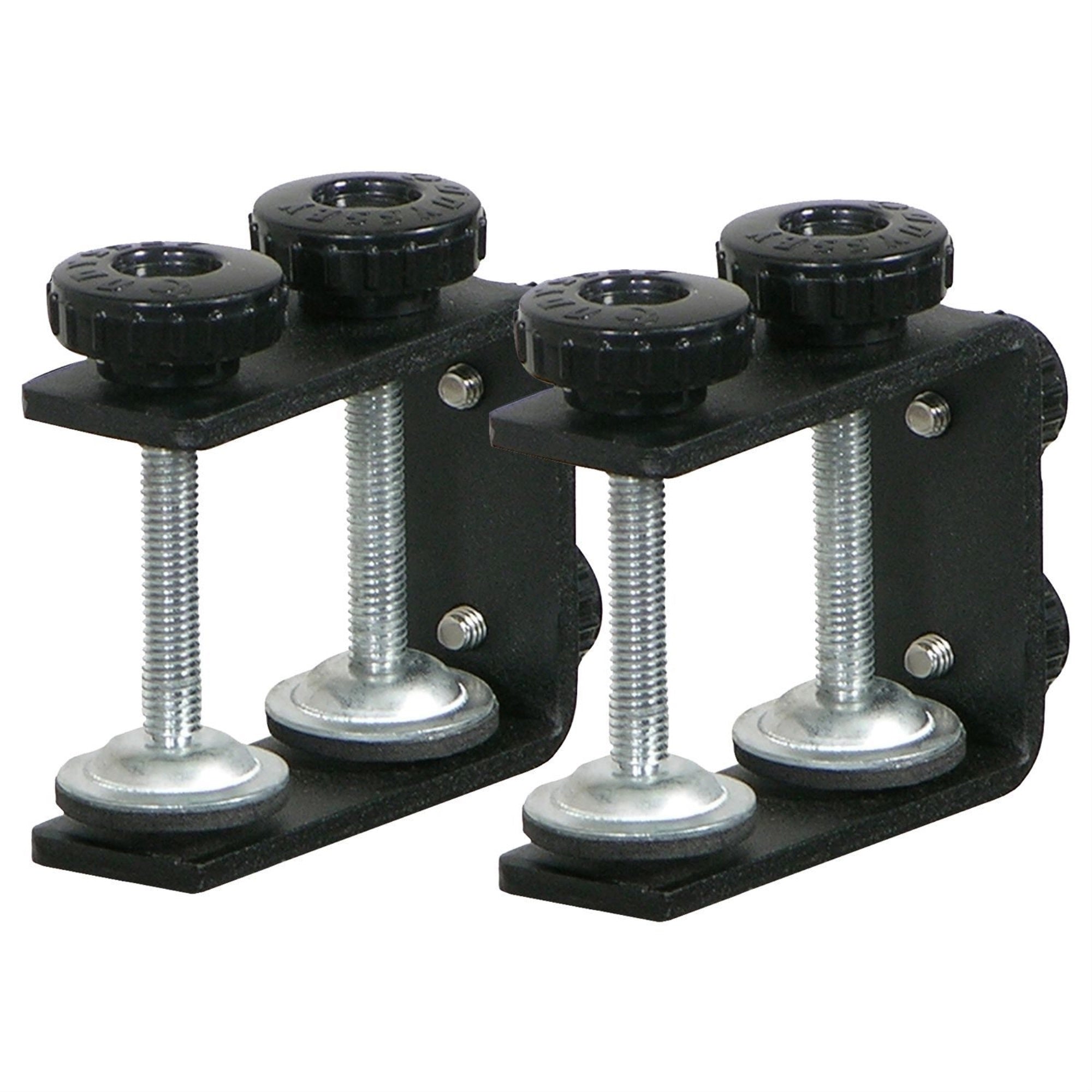 PAIR OF TABLE/CASE LSTAND CLAMPS IN BLACK