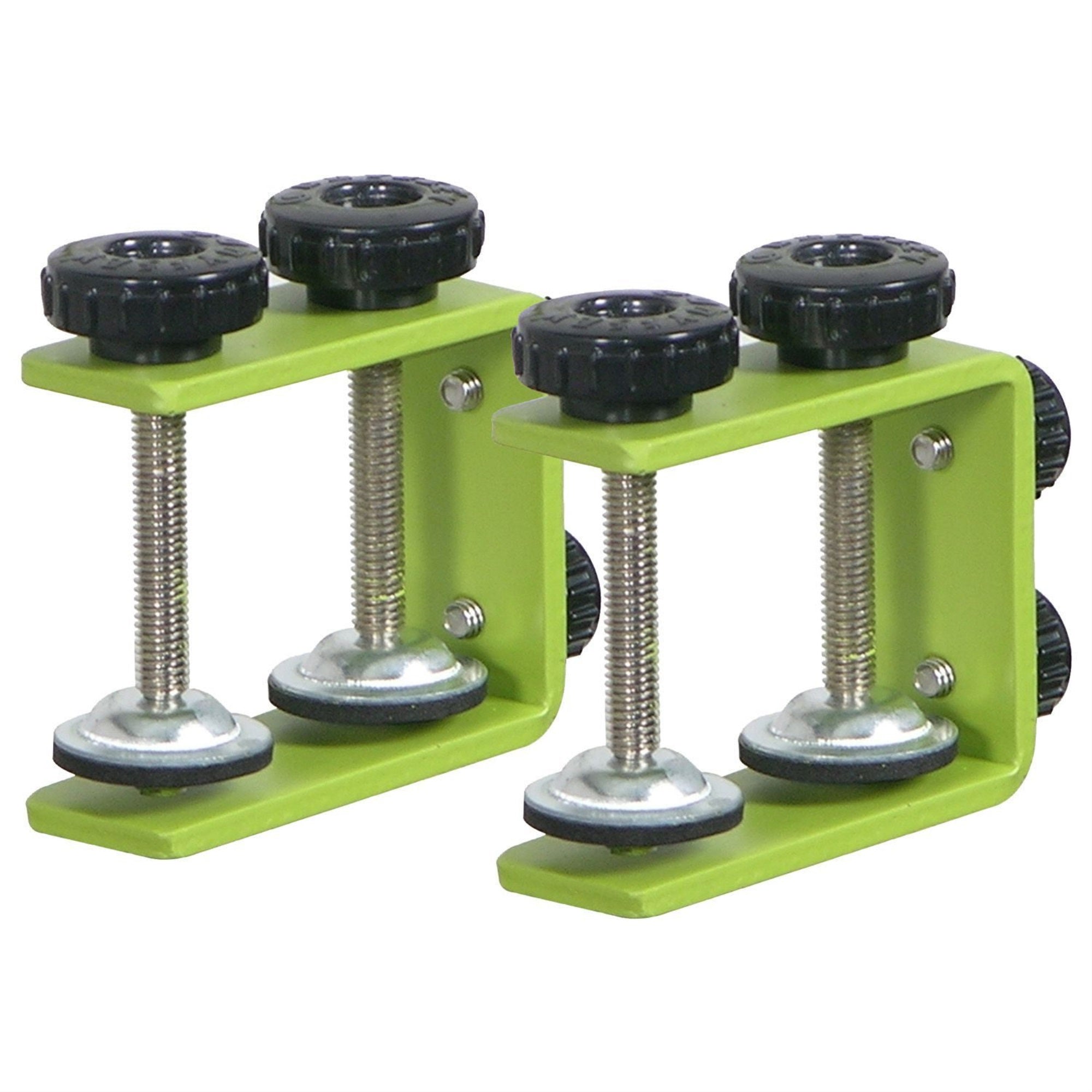 PAIR OF DESIGNER DJ SERIES TABLE/CASE LSTAND CLAMPS, LIME