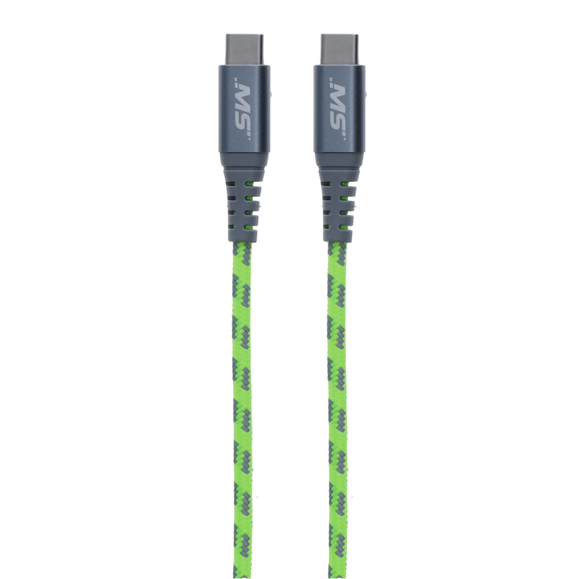 10ft USBC to USBC HiVis Charge Green