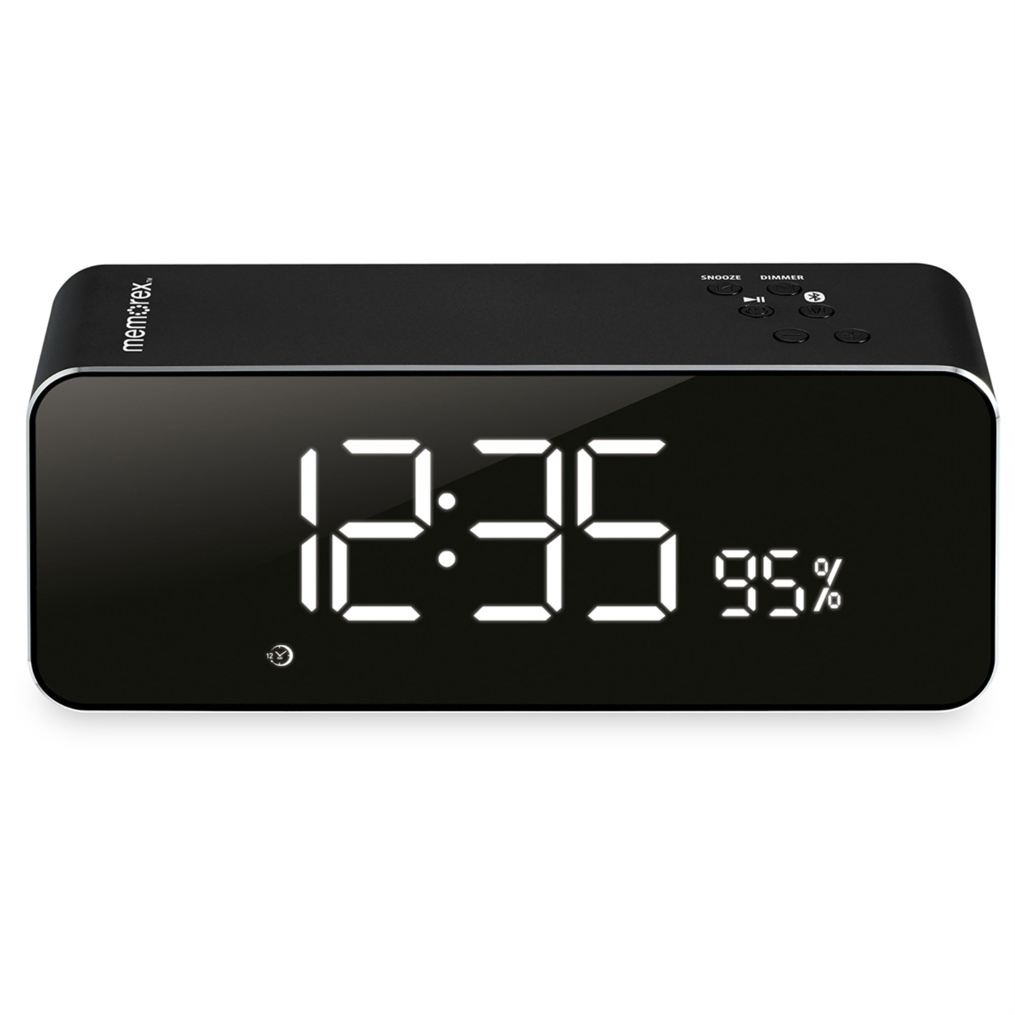 Memorex Aluminum Wireless Clock Radio
