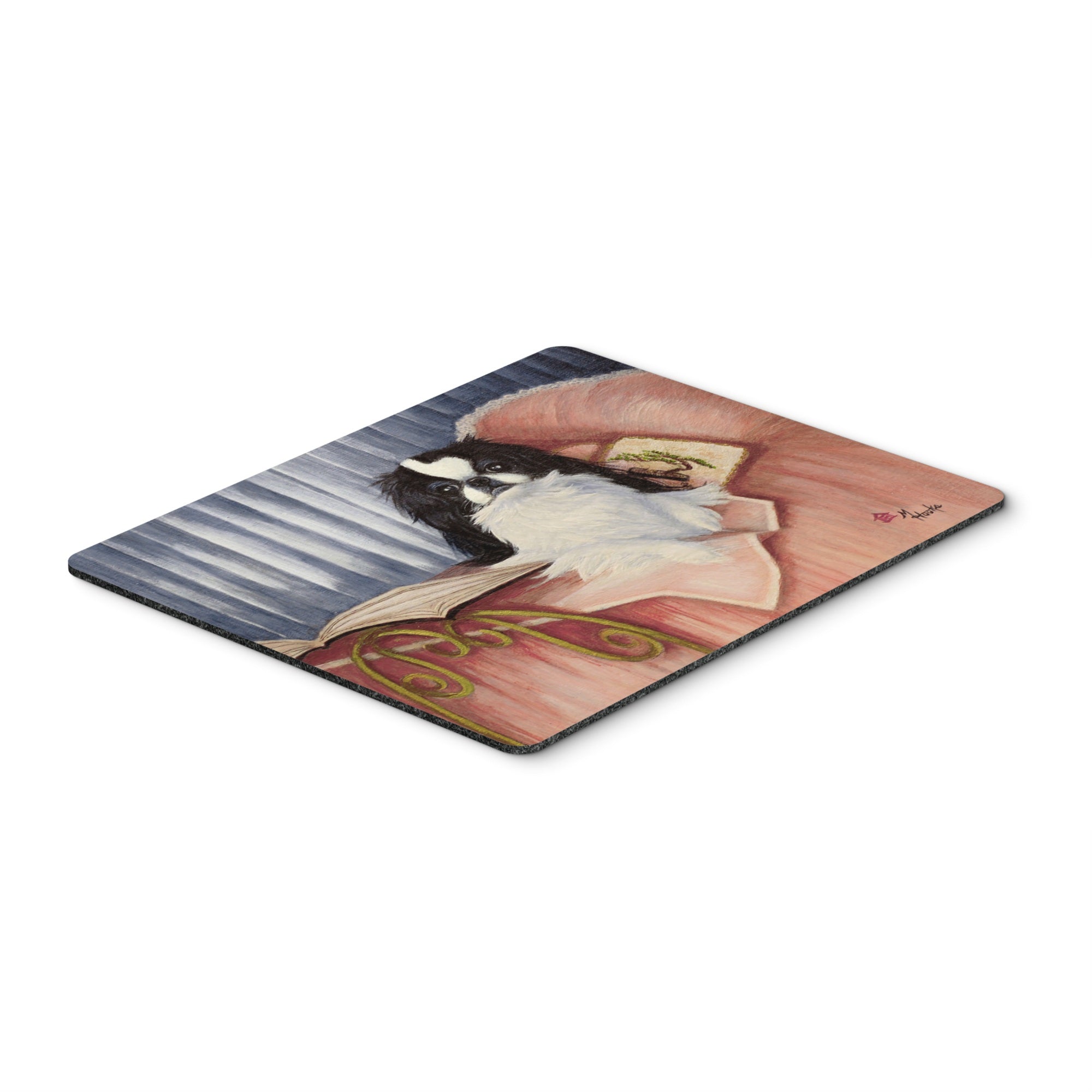 Carolines Treasures Japanese Chin Reading in Bed Mouse Pad/Hot Pad/Trivet (MH1058MP)