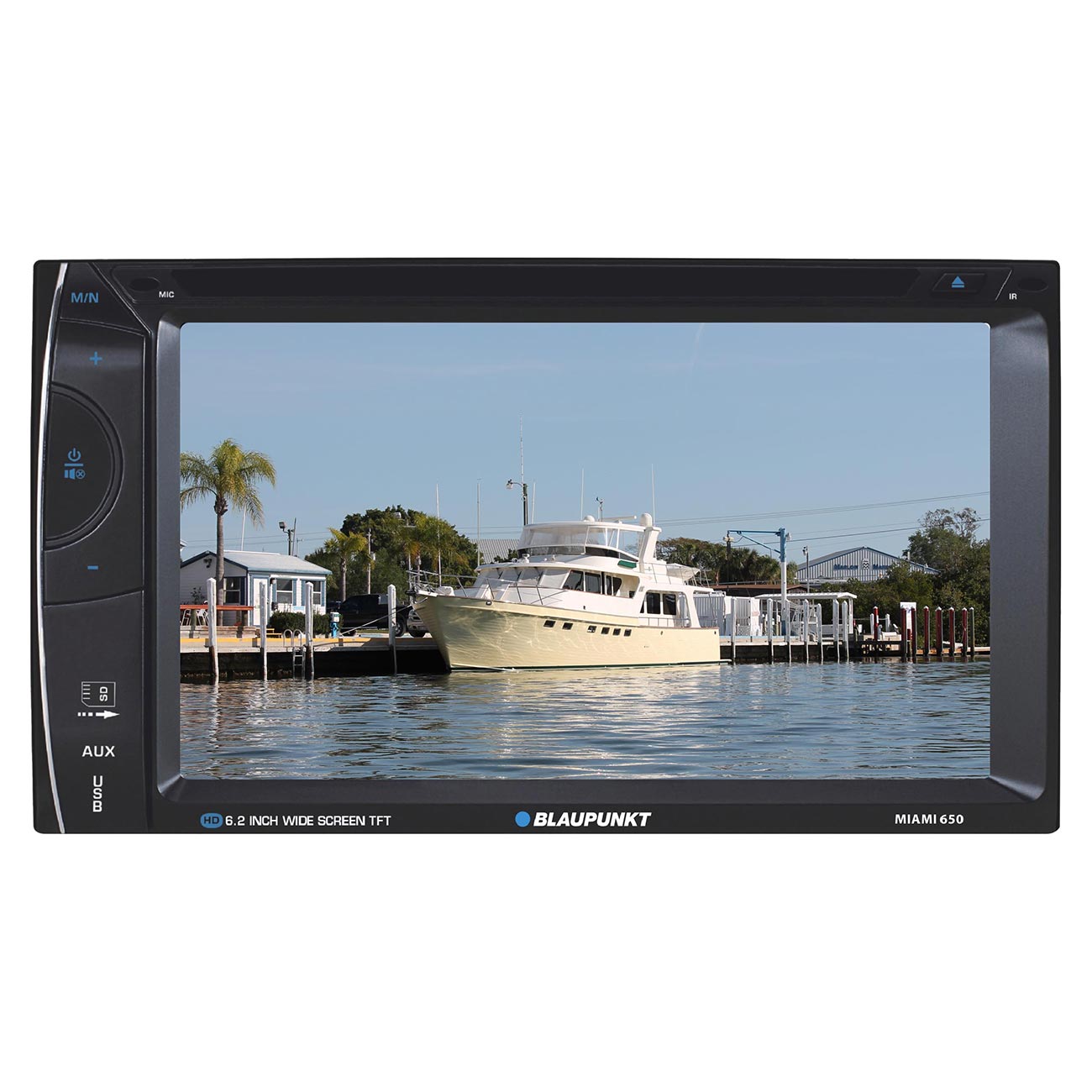 Blaupunkt 6.2 Double Din Fixed Face Touchscreen Dvd Receiver With Bluetooth Usb/Sd Inputs & Remote