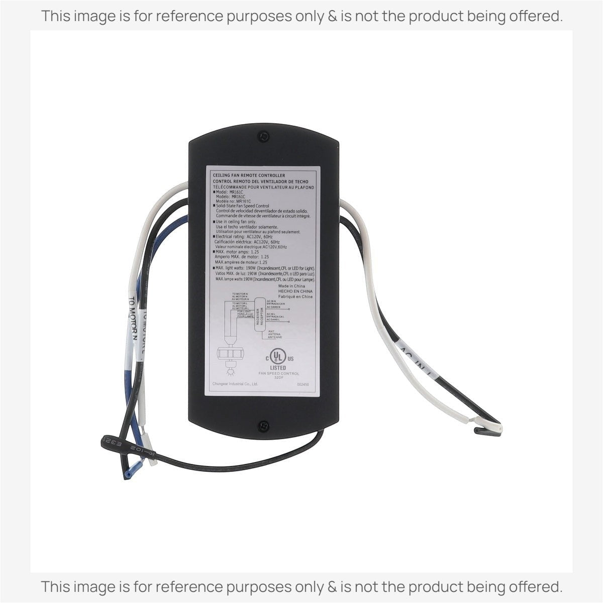 Anderic Substitute Kit for Harbor Breeze MR161C Ceiling Fan Receiver [63T-AC83T-KIT]