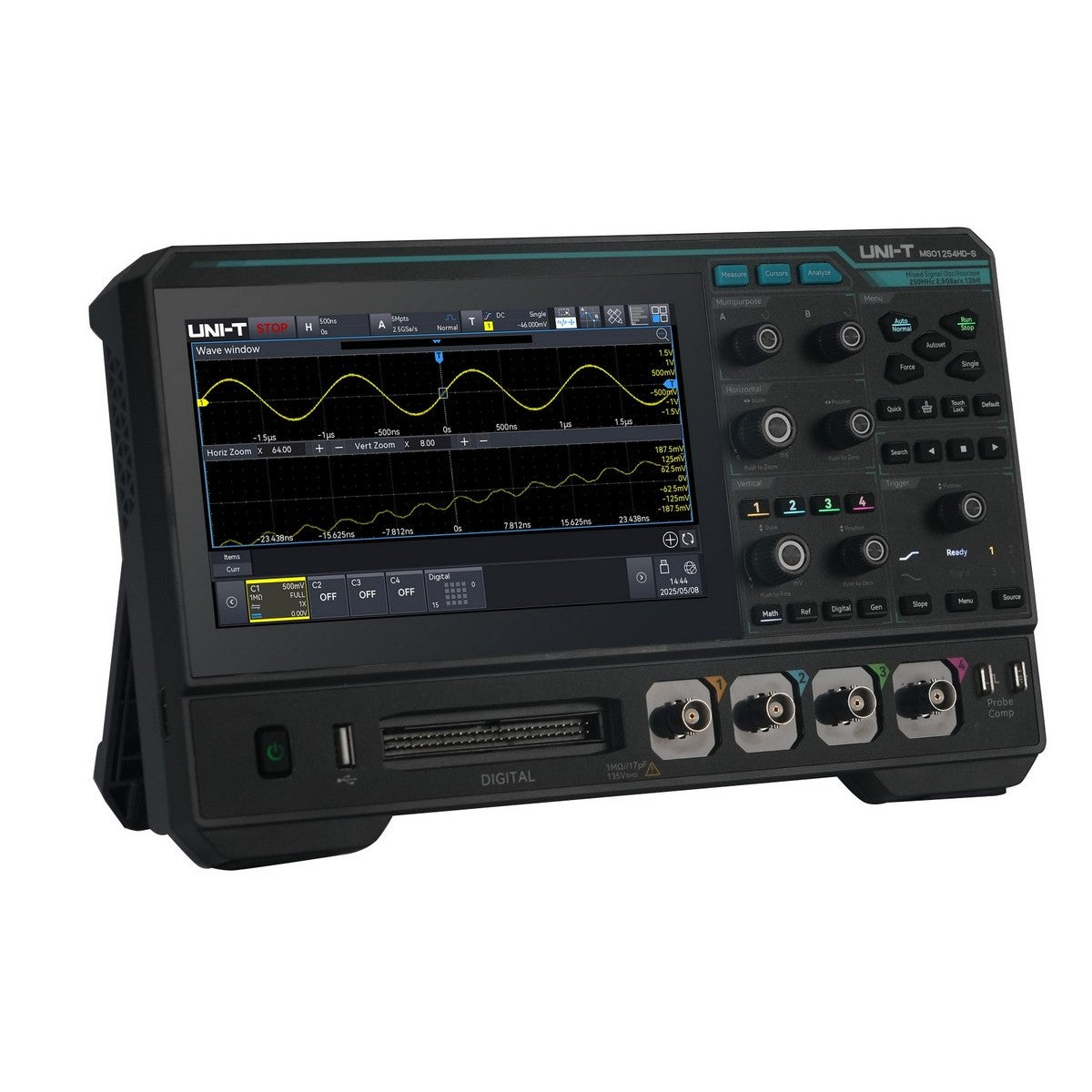 MSO1254HD 250 MHz 4Ch 12-Bit Mixed Signal Oscilloscope
