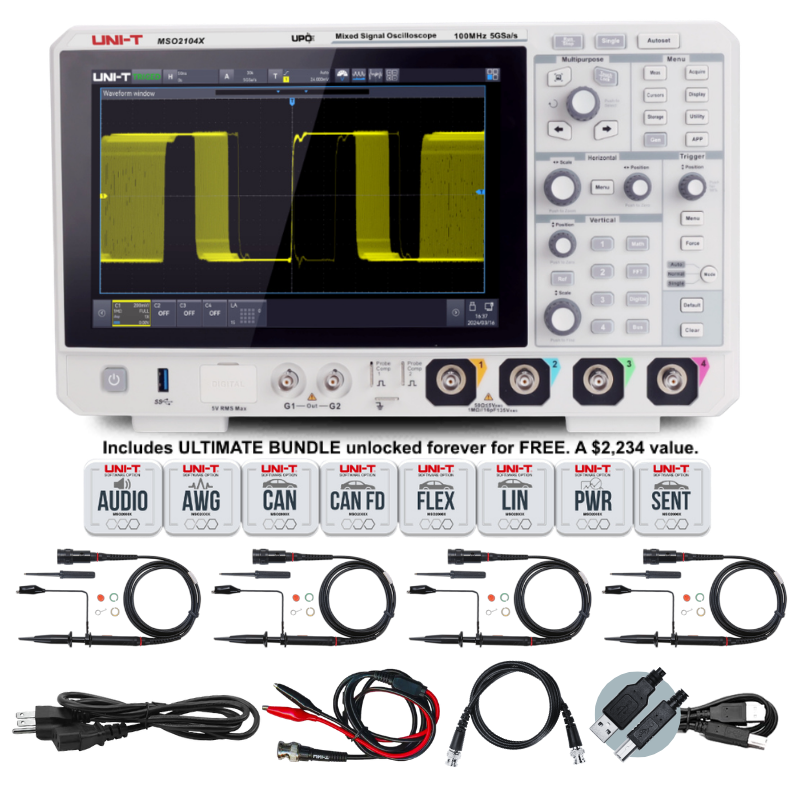 MSO2104X 100 MHz 4Ch Mixed Signal Oscilloscope
