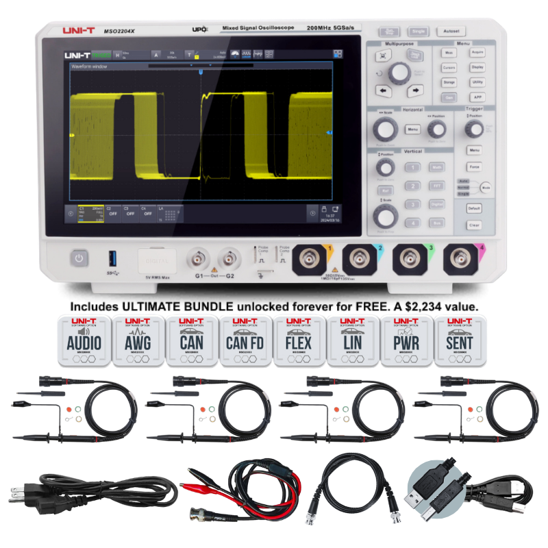 MSO2204X 200 MHz 4Ch Mixed Signal Oscilloscope