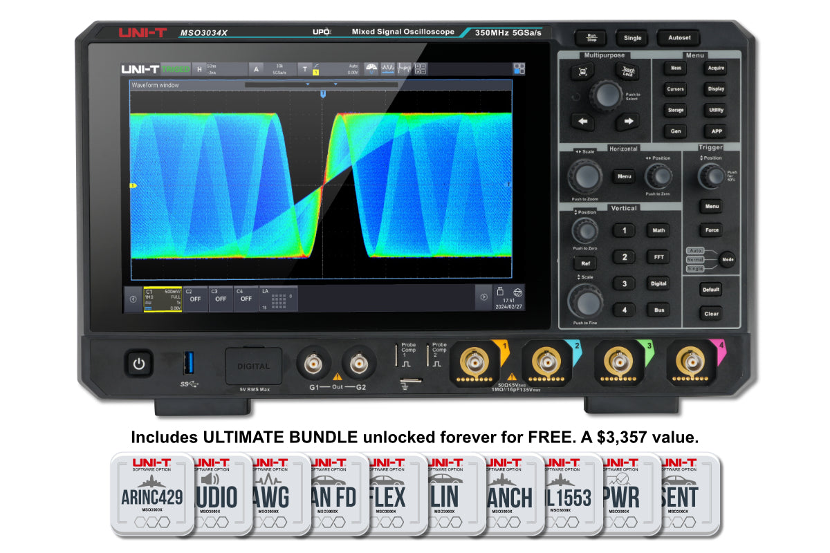 MSO3034X 350 MHz 4Ch Mixed Signal Oscilloscope