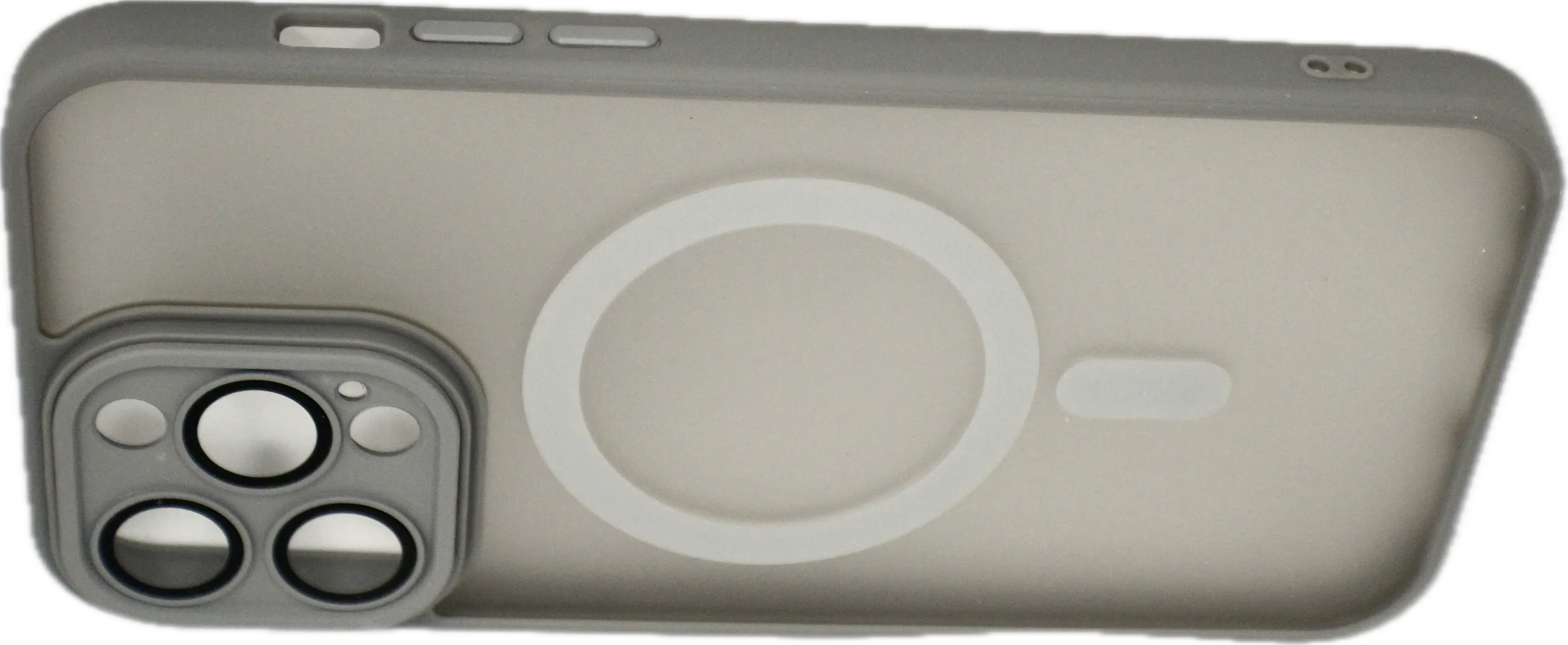 Magnetic Charging Case For Matte Armor Magnetic Wireless Charging Case For iPhone Shockproof Lens Protection Grey Matte