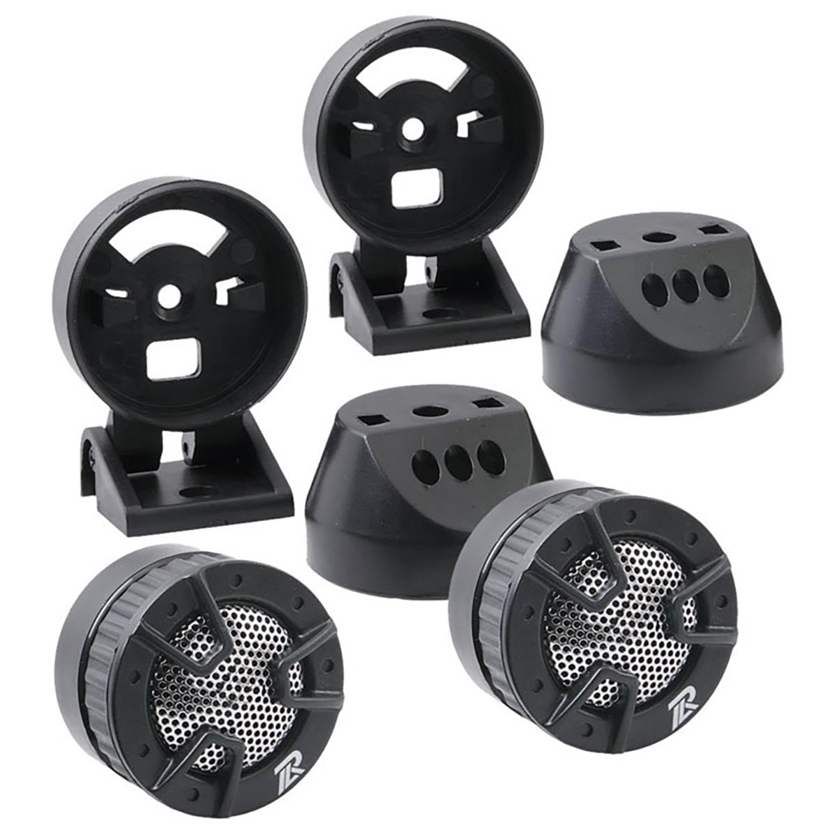 Power Acoustik 1'' Piezo Tweeters (Pair) 250 Watts Max 4 Way Mount
