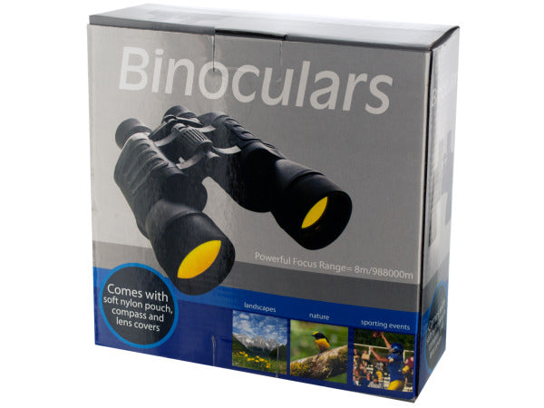 Binoculars with compass and Pouch