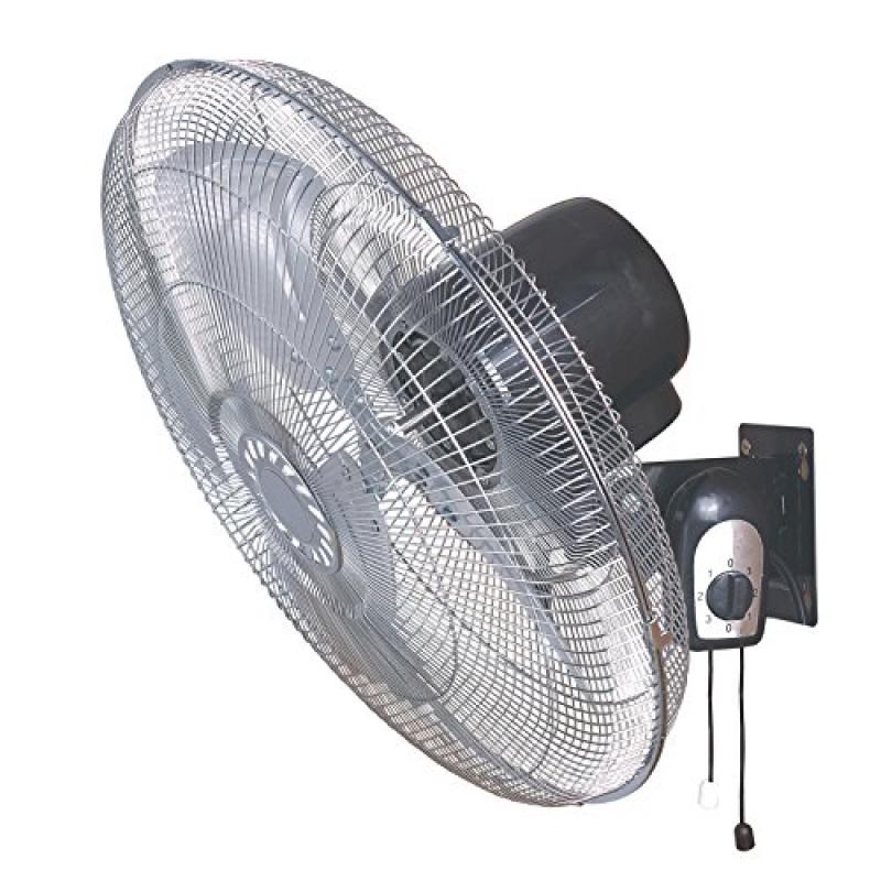 Optimus 18 Industrial Grade High Velocity Oscillating Wall Fan, Chrome Grill