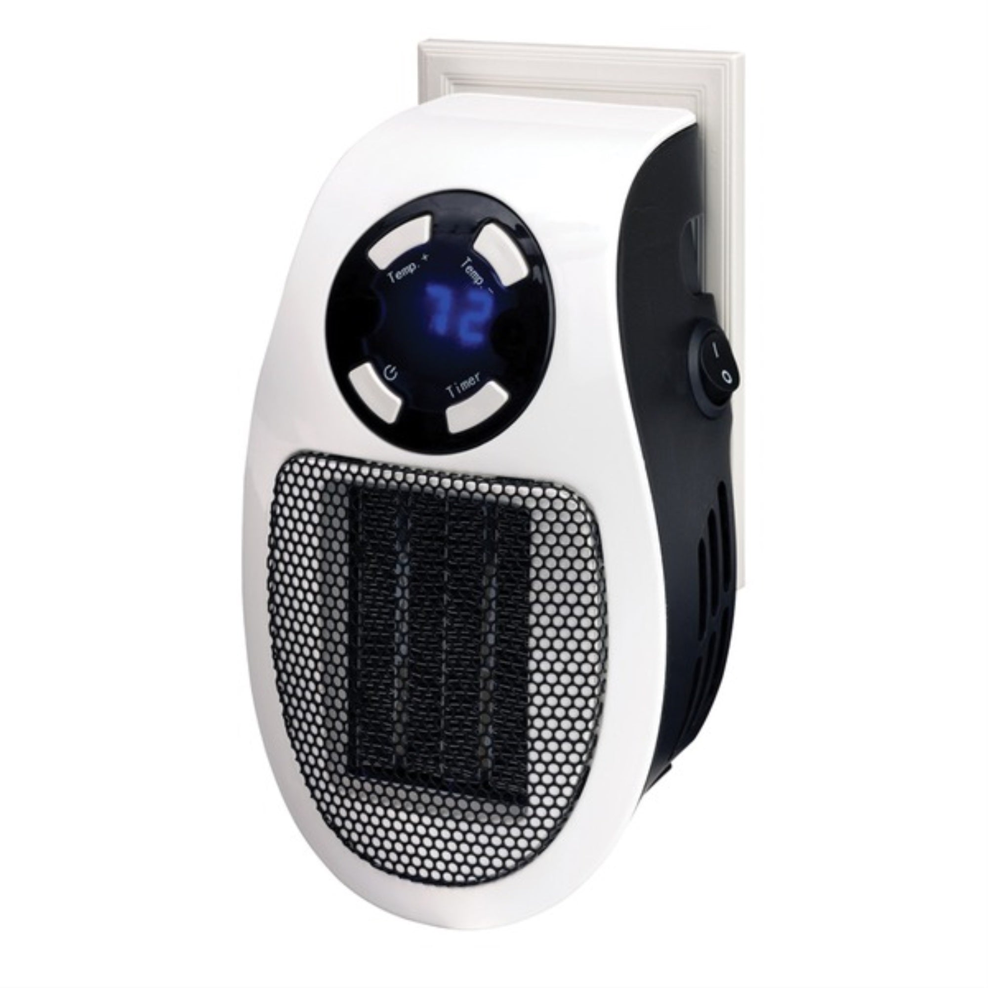 Optimus H 7801 Wall Outlet Plug In Handy Heater With Thermostat And Timer