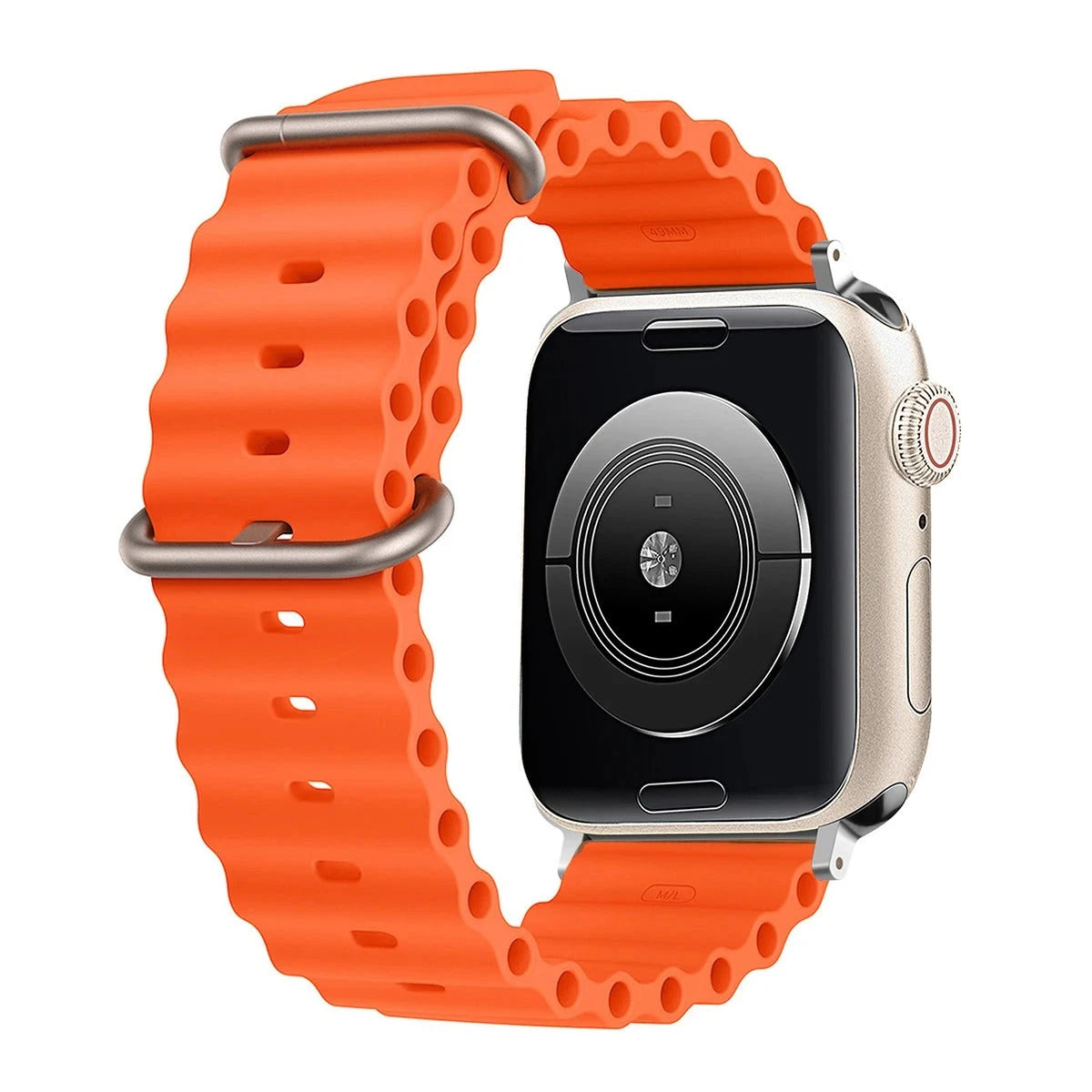 Ocean Silicone Sport Band For Apple Watch Ultra 2/Ultra Band 49mm 45mm 44mm 42mm for Men Women, Breathable Soft Waterproof Strap