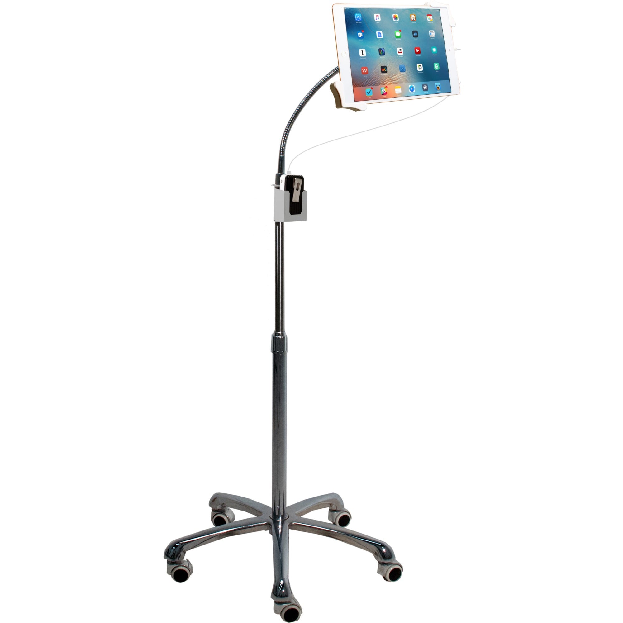 HeavyDuty Gooseneck Floor Stand for 713 Inch Tablets
