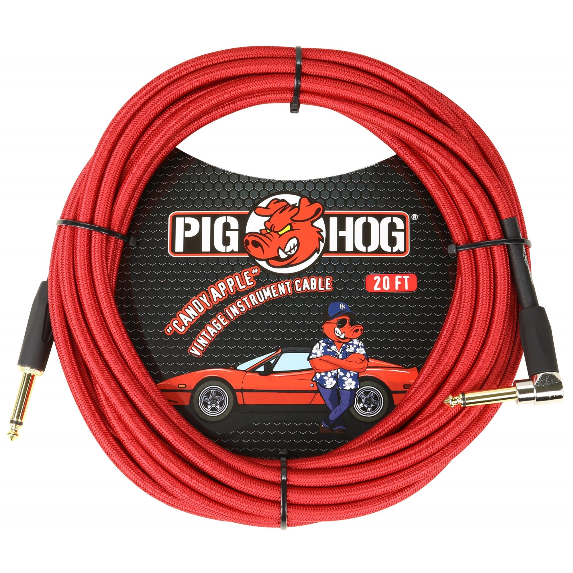 PIGHOG CANDY APPLE RED 20FT INST CABLE R