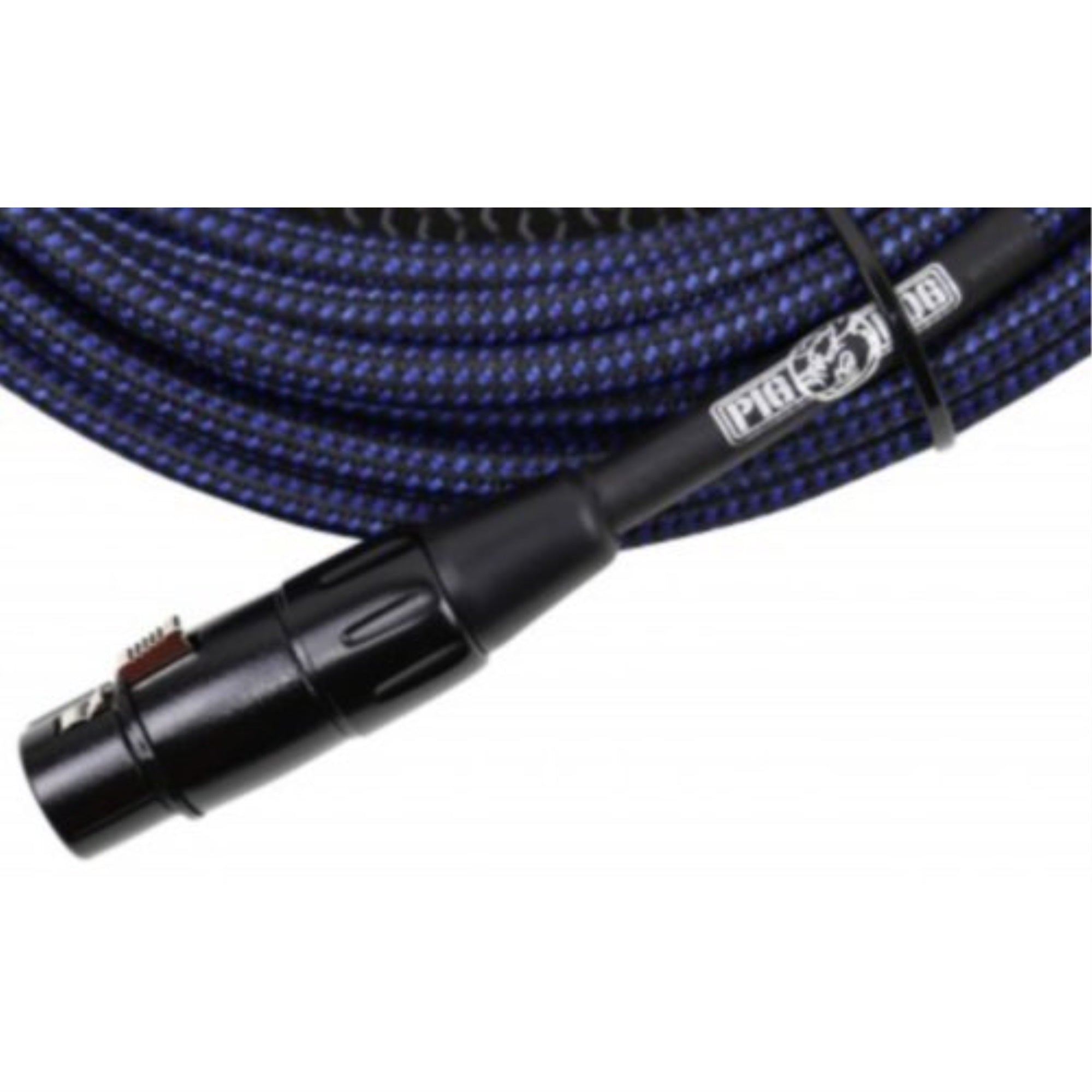 Black/Blue Woven High Performance XLR Microphone Cable, 20 Feet