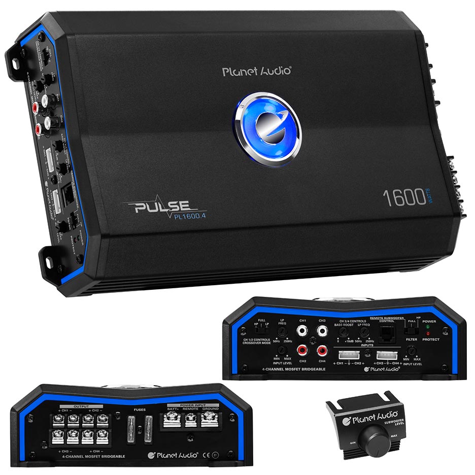 Planet Pulse Series 4 Channel Amplifier 1600W Max